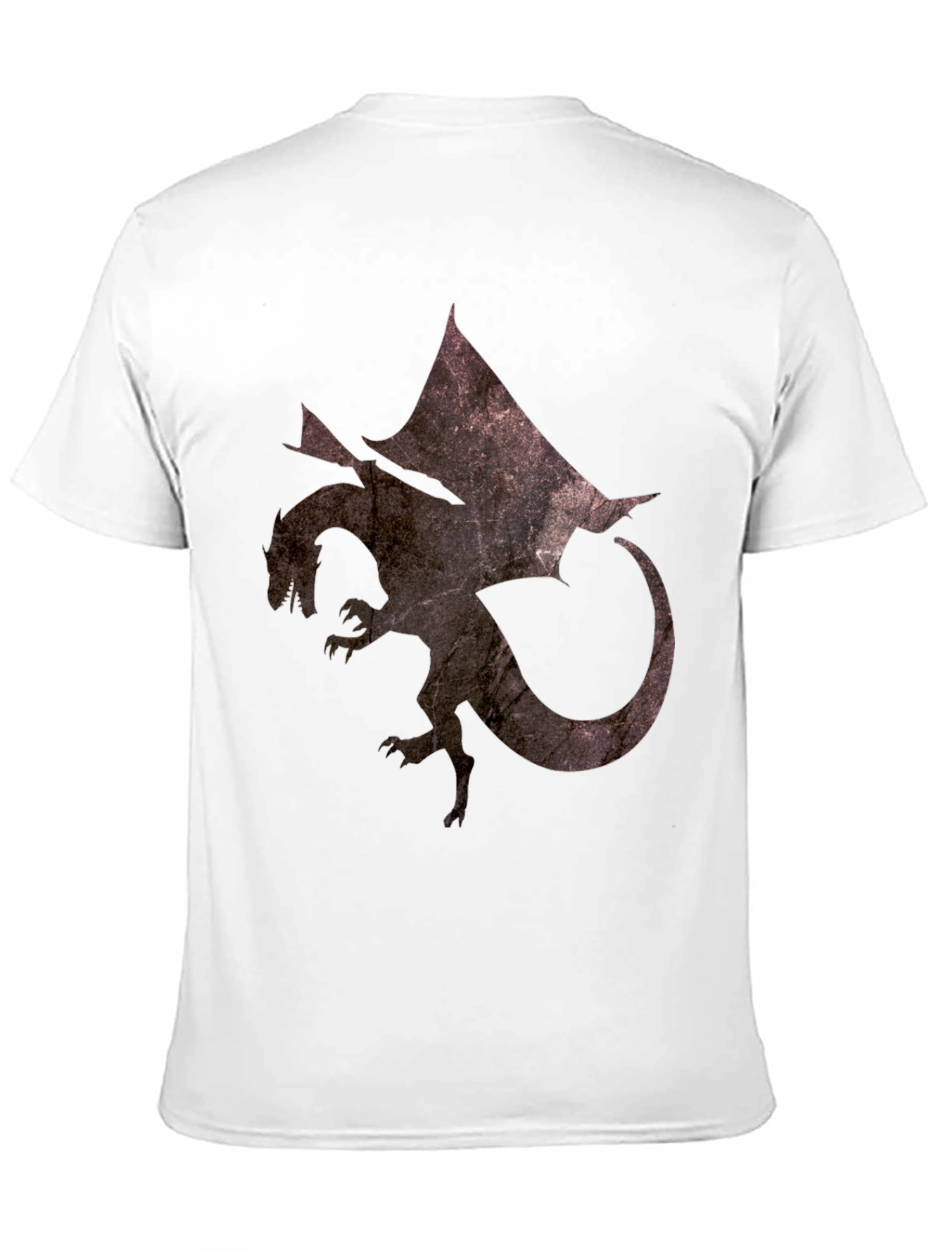Black Textured Dragon Graphic Tee - Black Cotton Blend Casual Shirt view 11