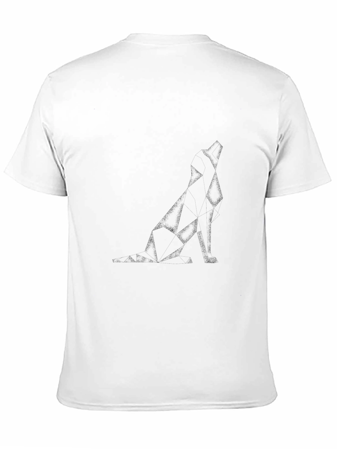 Black Geometric Dog Graphic Tee - Modern Black T-Shirt view 11