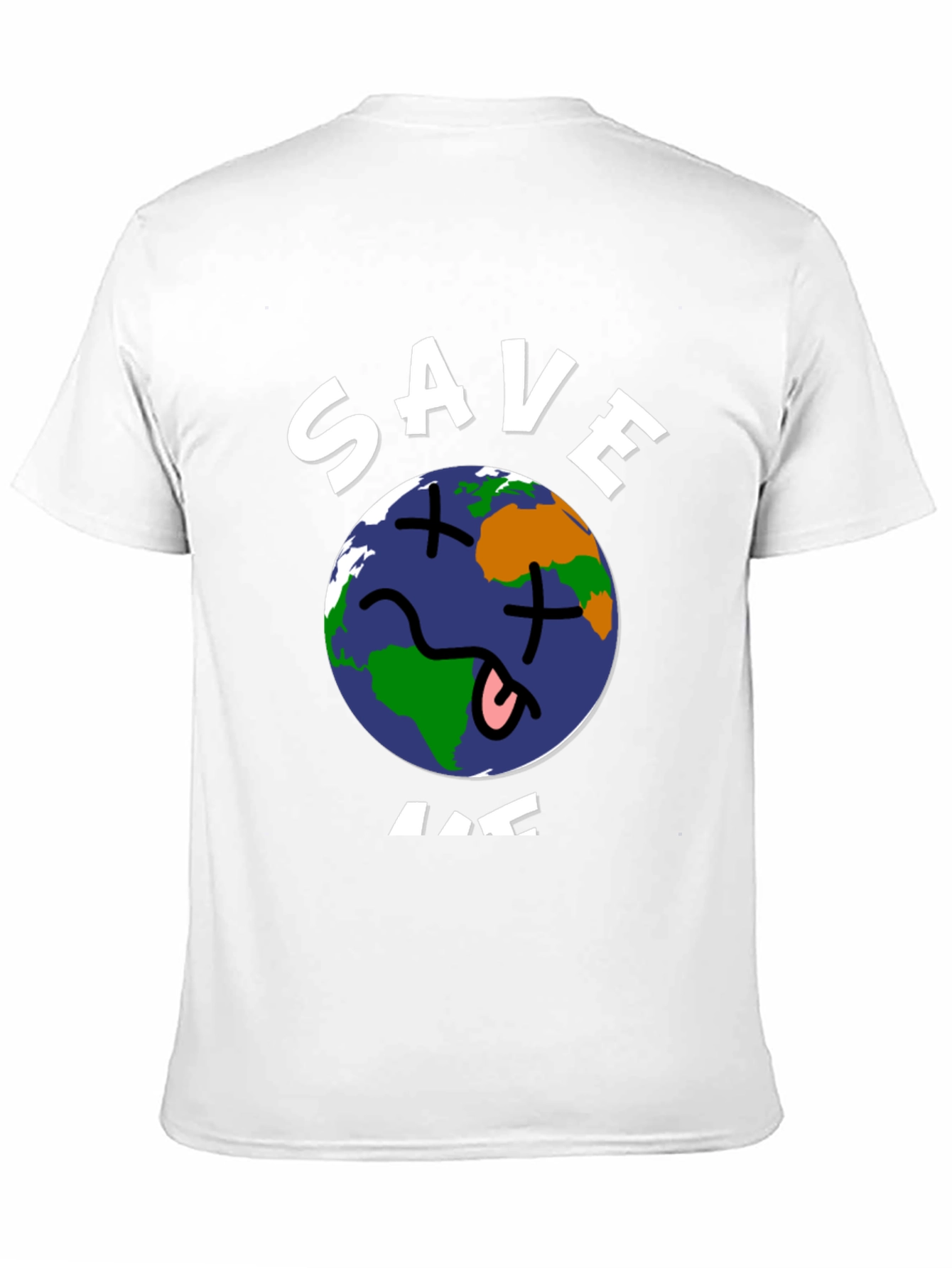 Black Save Me Earth Graphic T-Shirt -  Unisex Black Tee view 11