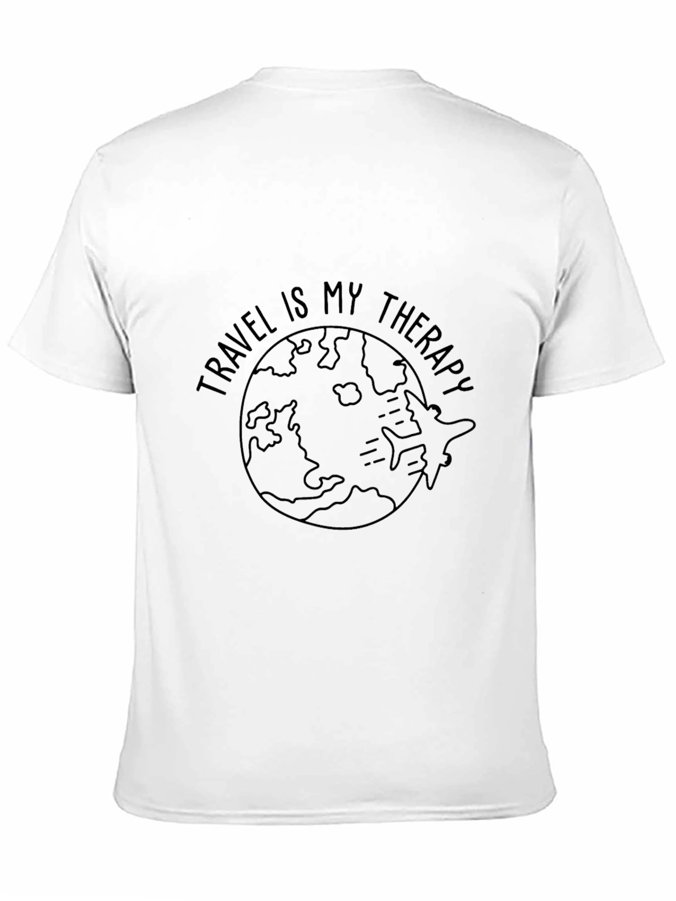 Black Travel Therapy Graphic T-Shirt view 11