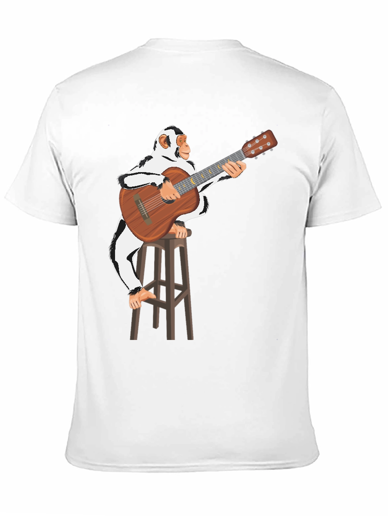 Black Monkey Guitarist Graphic T-Shirt - Unisex Cotton Tee view 11