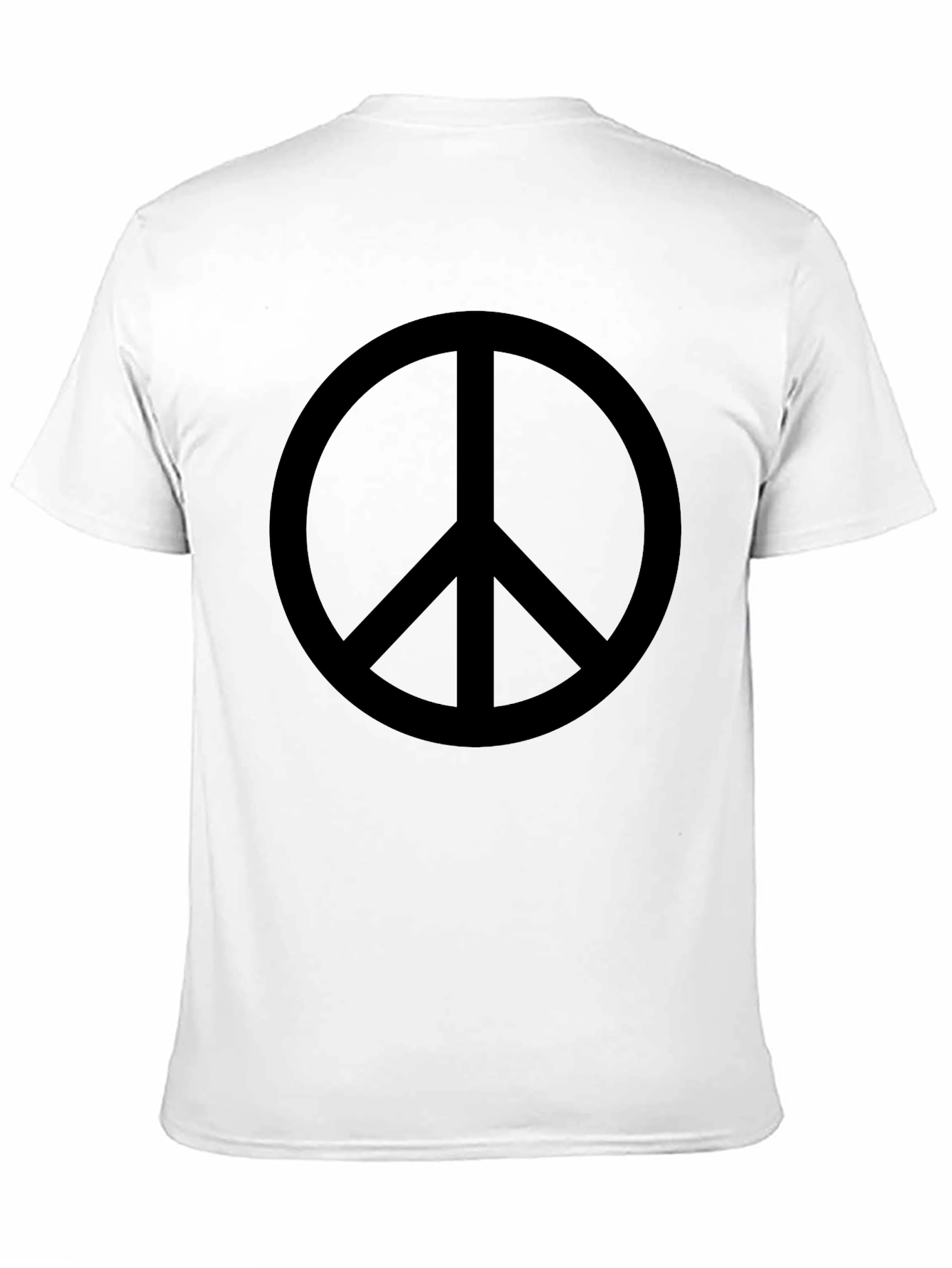 Black Black Peace Sign Graphic T-Shirt - Casual Cotton Tee view 11