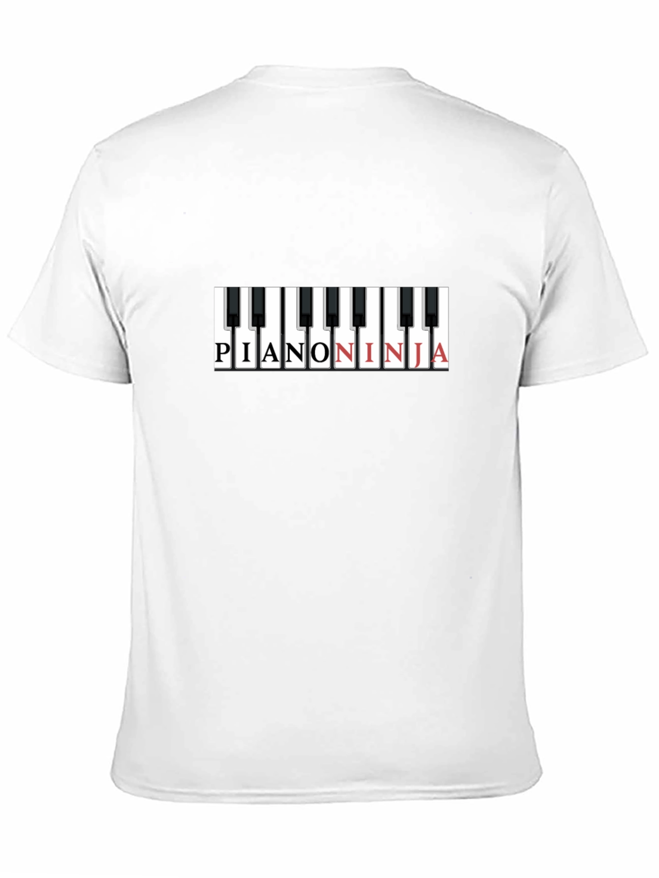 Black Piano Ninja Graphic T-Shirt - Cool Music Tee view 11