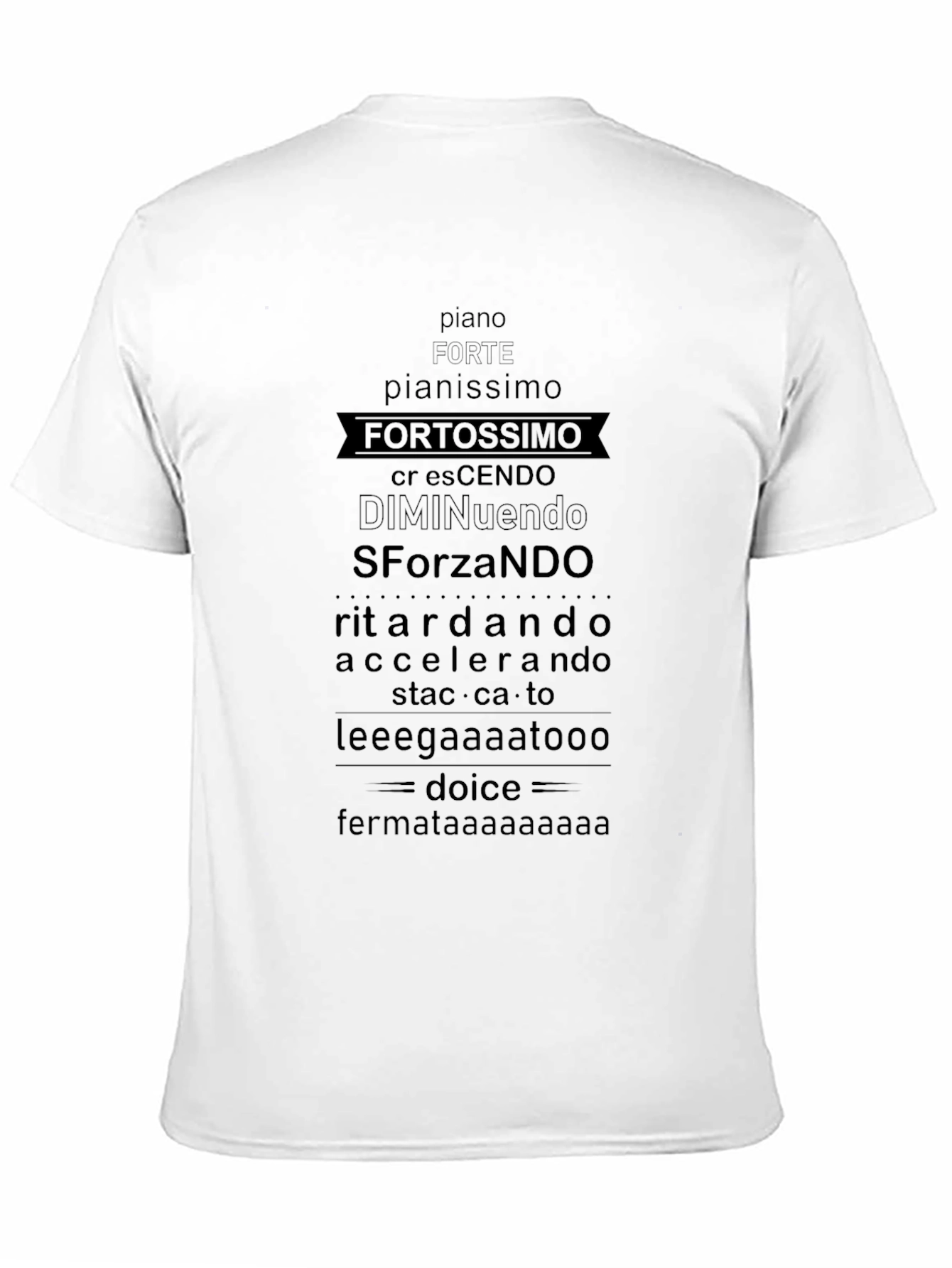 Black Music Terms Graphic T-Shirt view 11