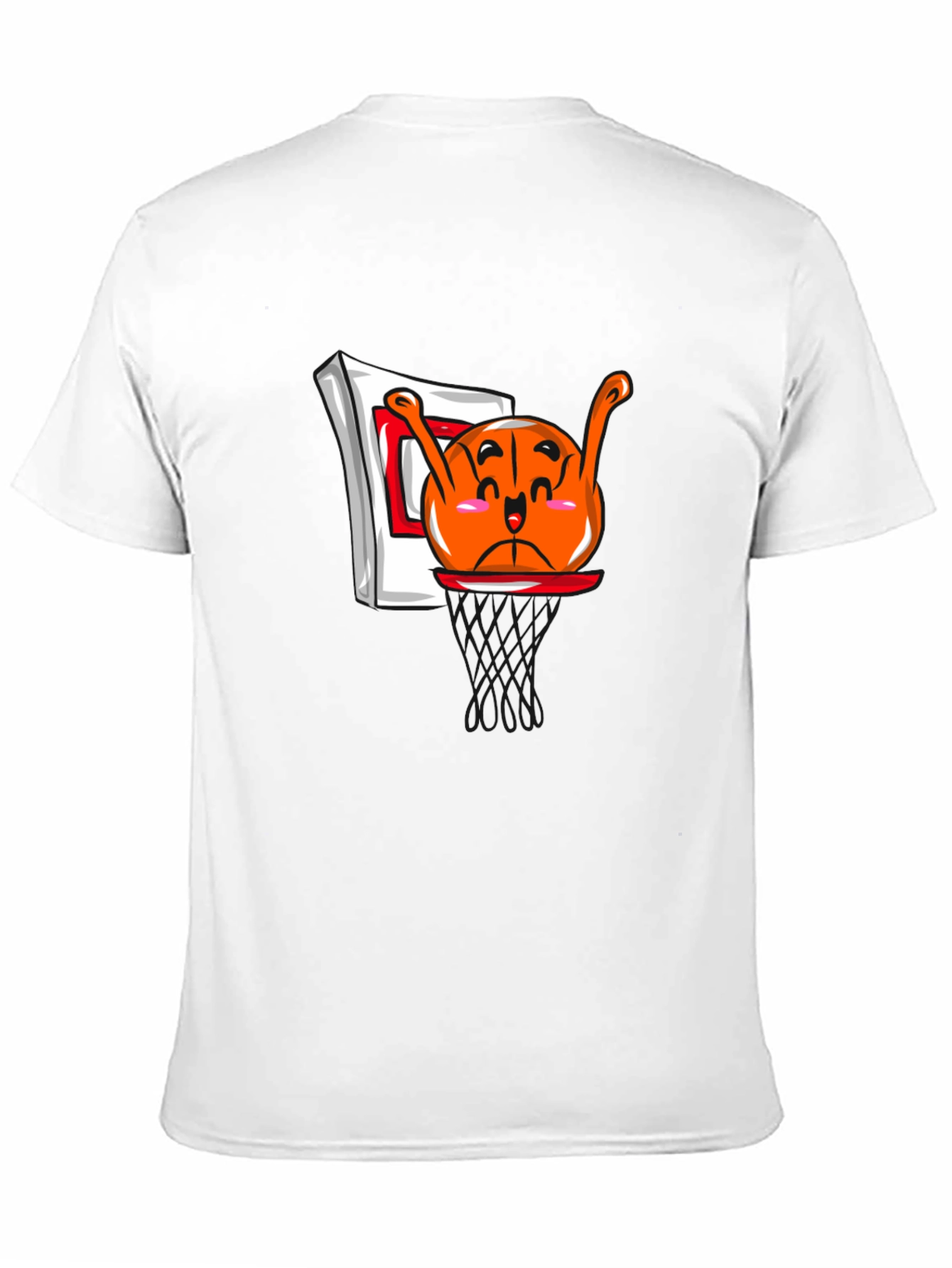 Black Funny Cartoon Basketball Black T-Shirt view 11