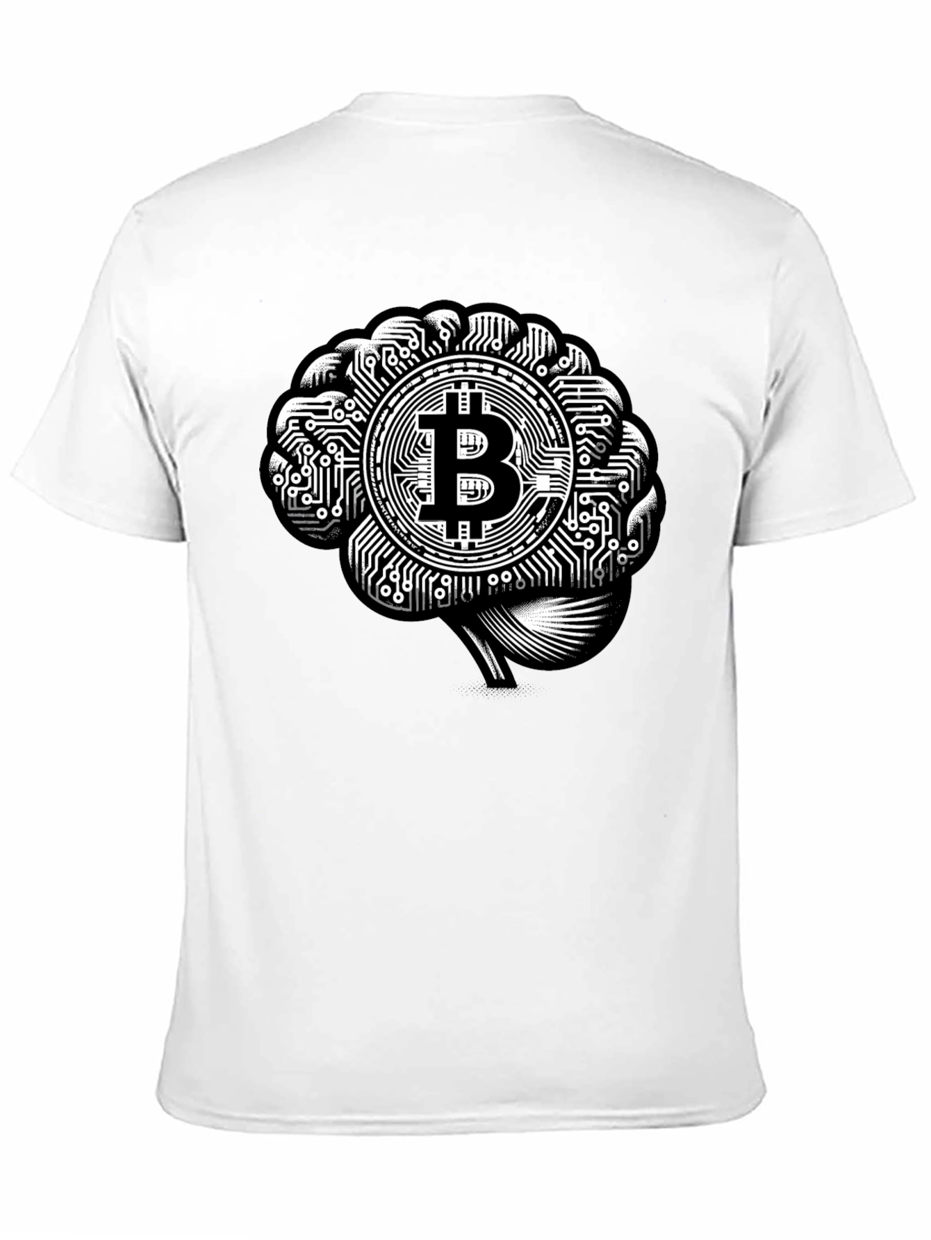 Black Bitcoin Brain T-Shirt - Crypto Innovation view 11
