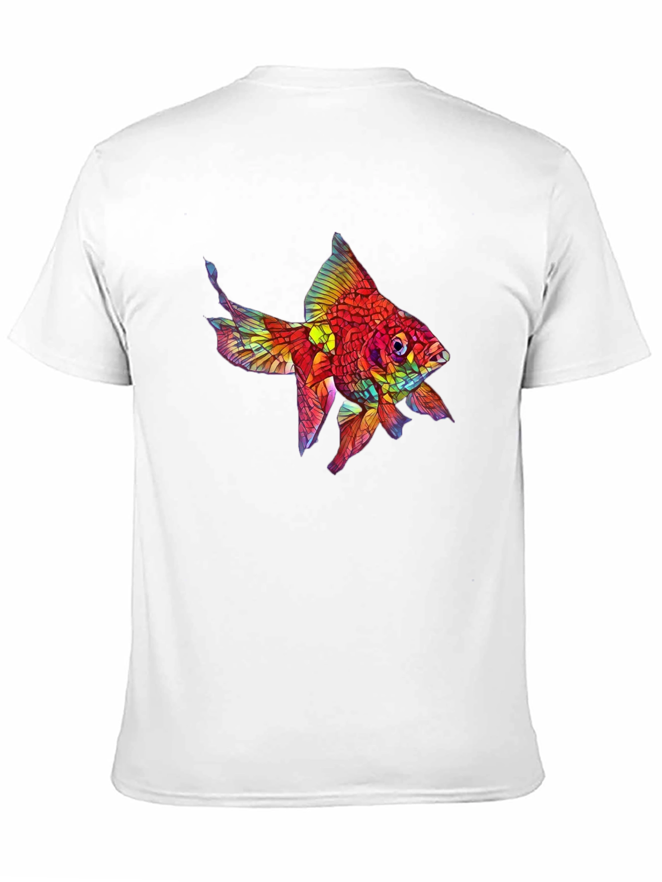 Black Vibrant Fish Graphic Black T-Shirt view 11