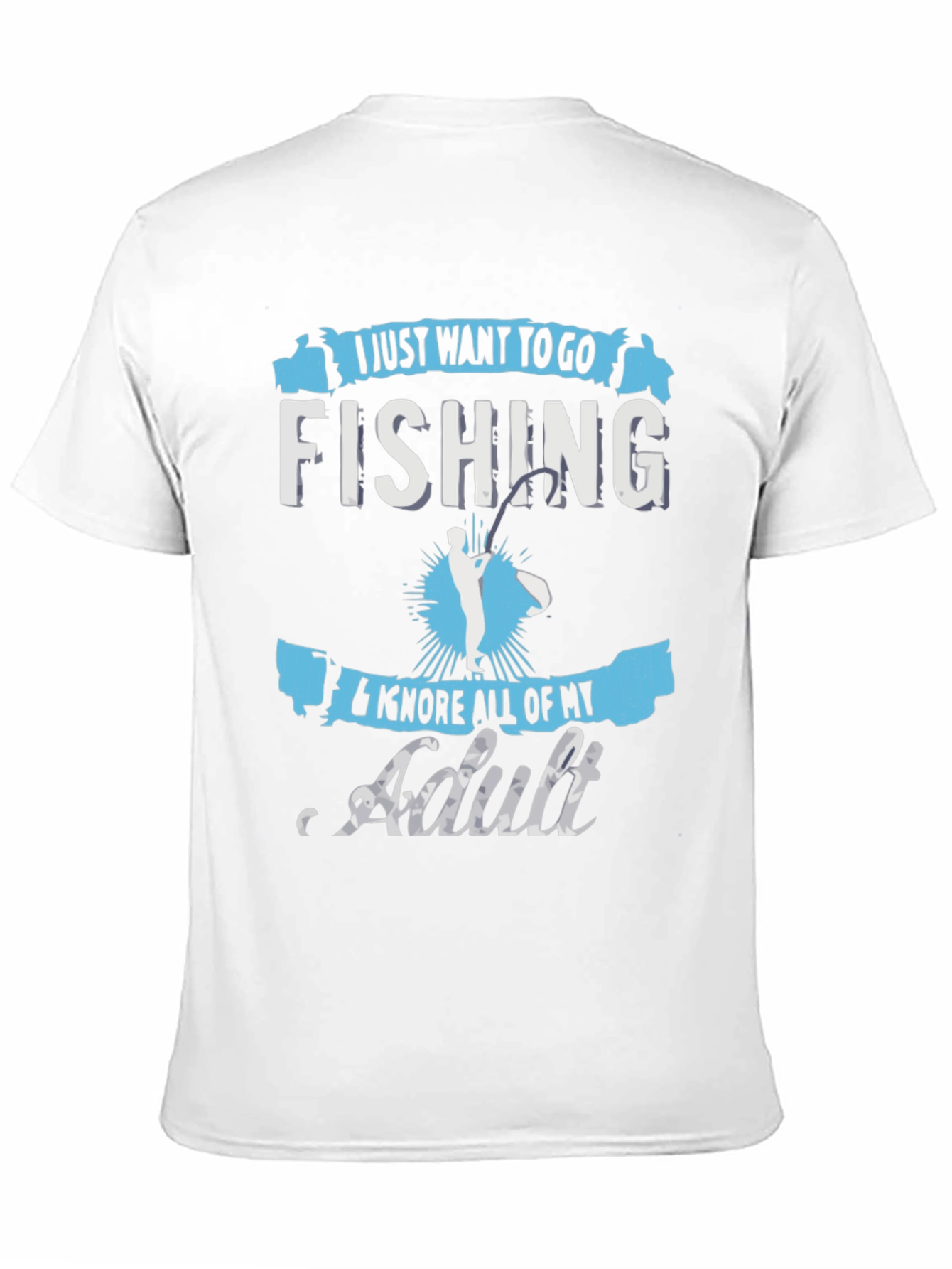 Black Fishing Lover T-Shirt - Ignore Adulting! view 11