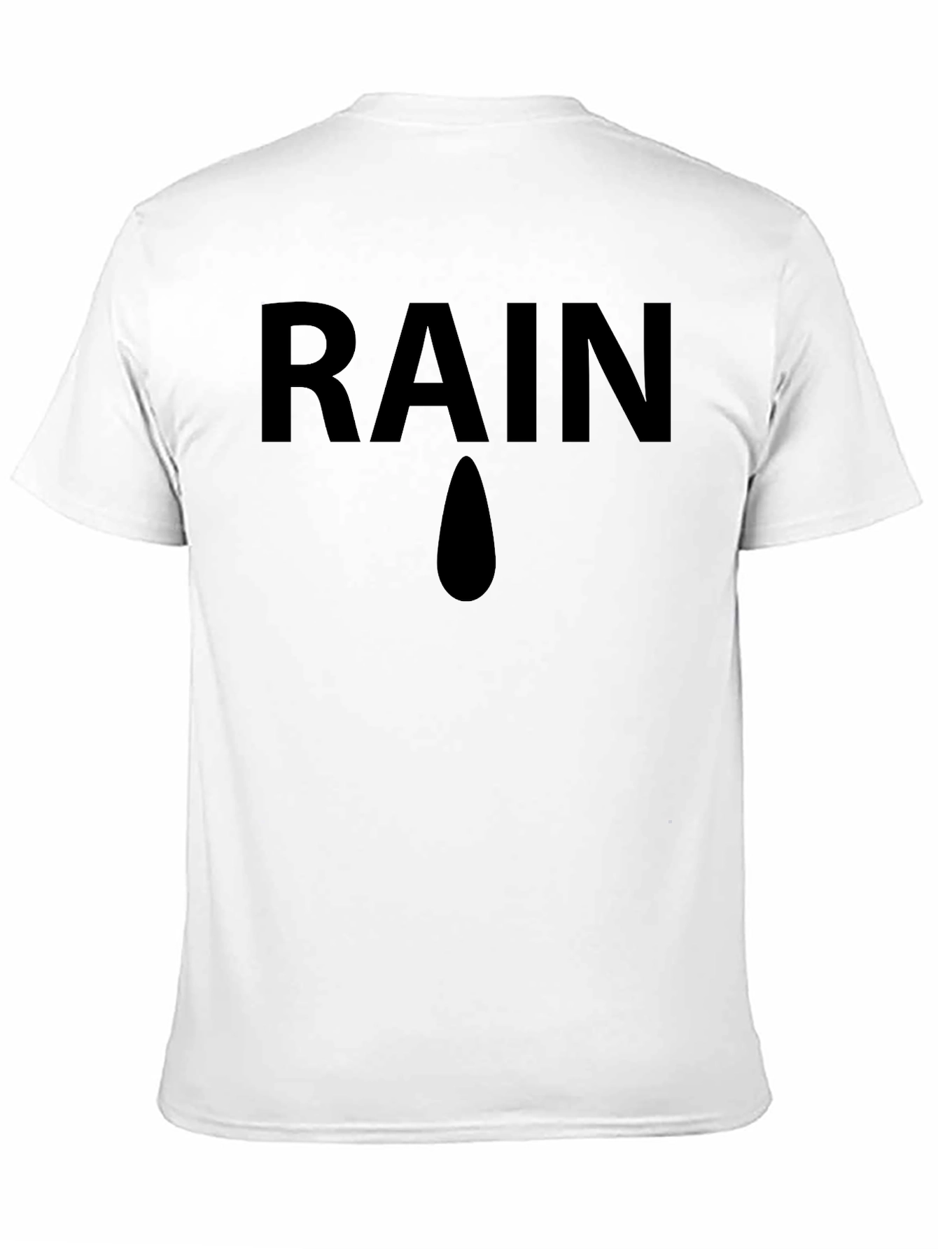 Black Rain Graphic Tee - Black Casual T-Shirt view 11