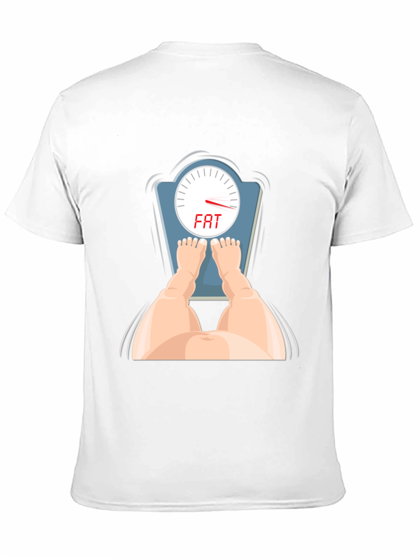 Black Funny 'FAT' Scale Graphic Tee - Humor T-Shirt view 11