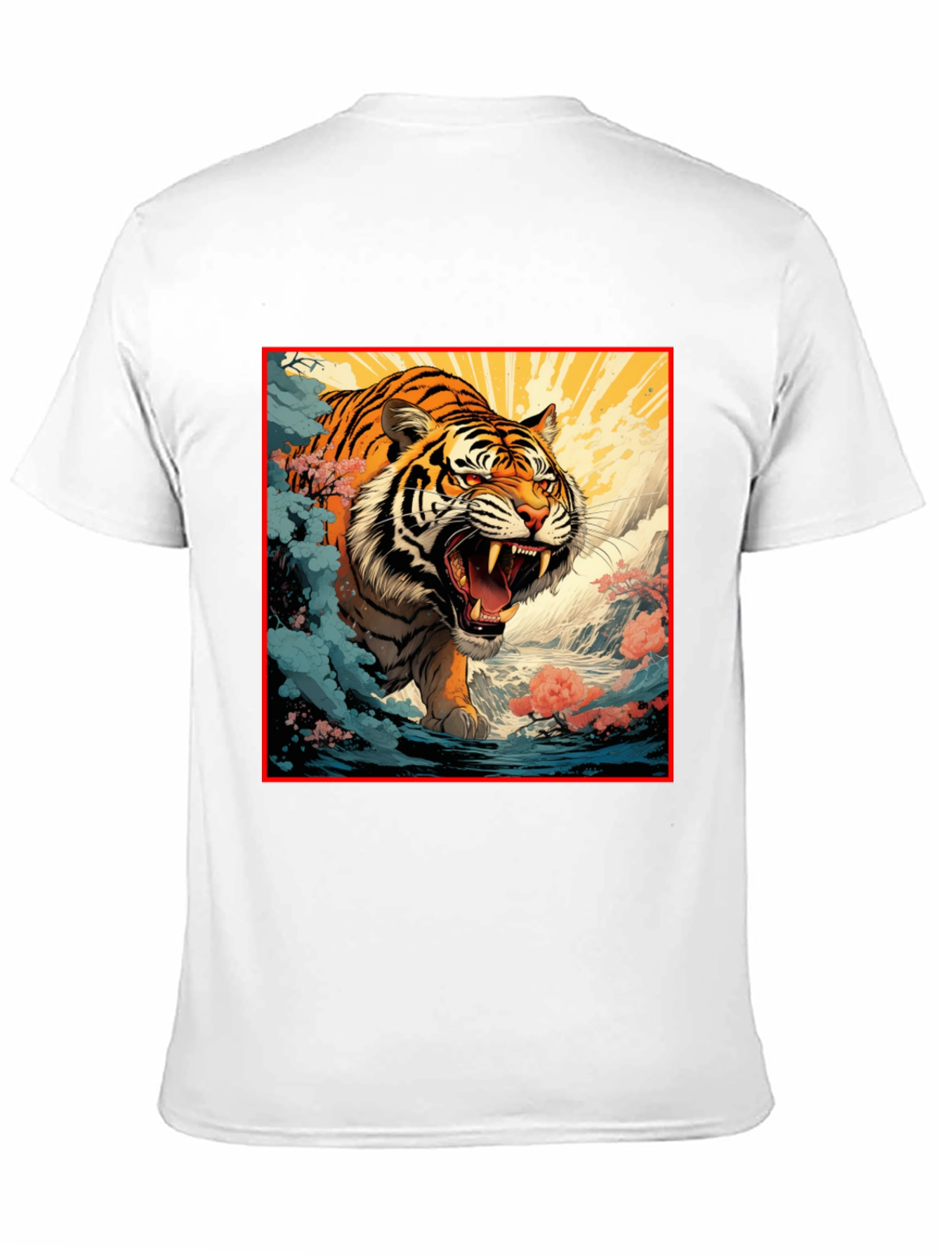 Black Tiger Graphic Black T-Shirt | Bold Animal Print Tee view 11
