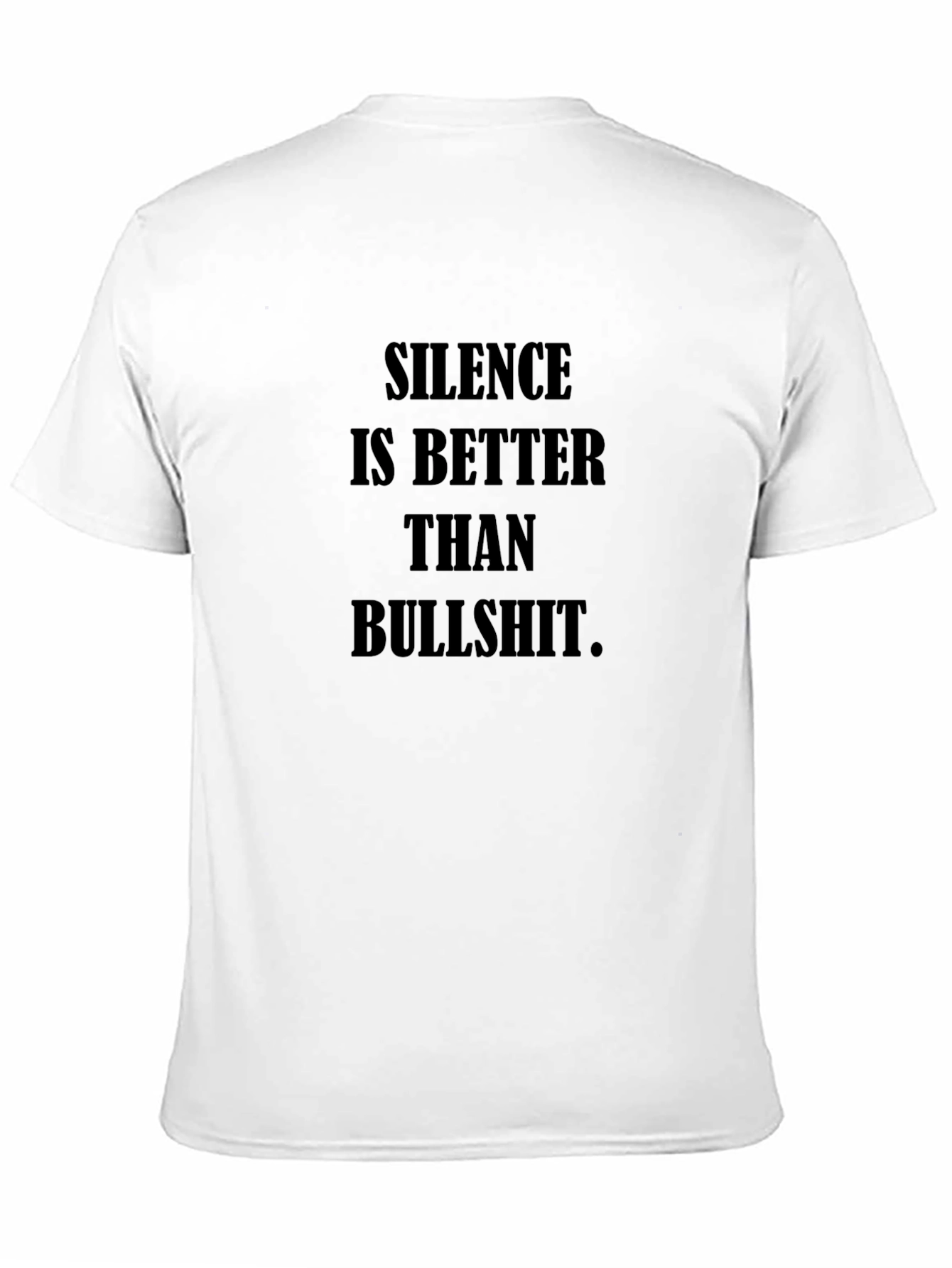Black Silence is Better T-Shirt - Black Crew Neck view 11