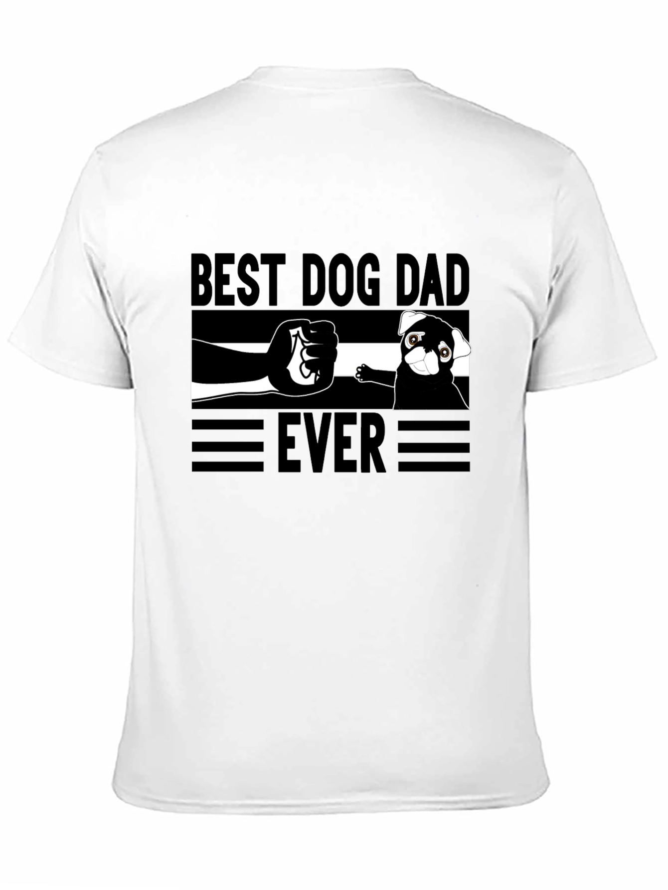 Black Best Dog Dad Ever Graphic T-Shirt view 11