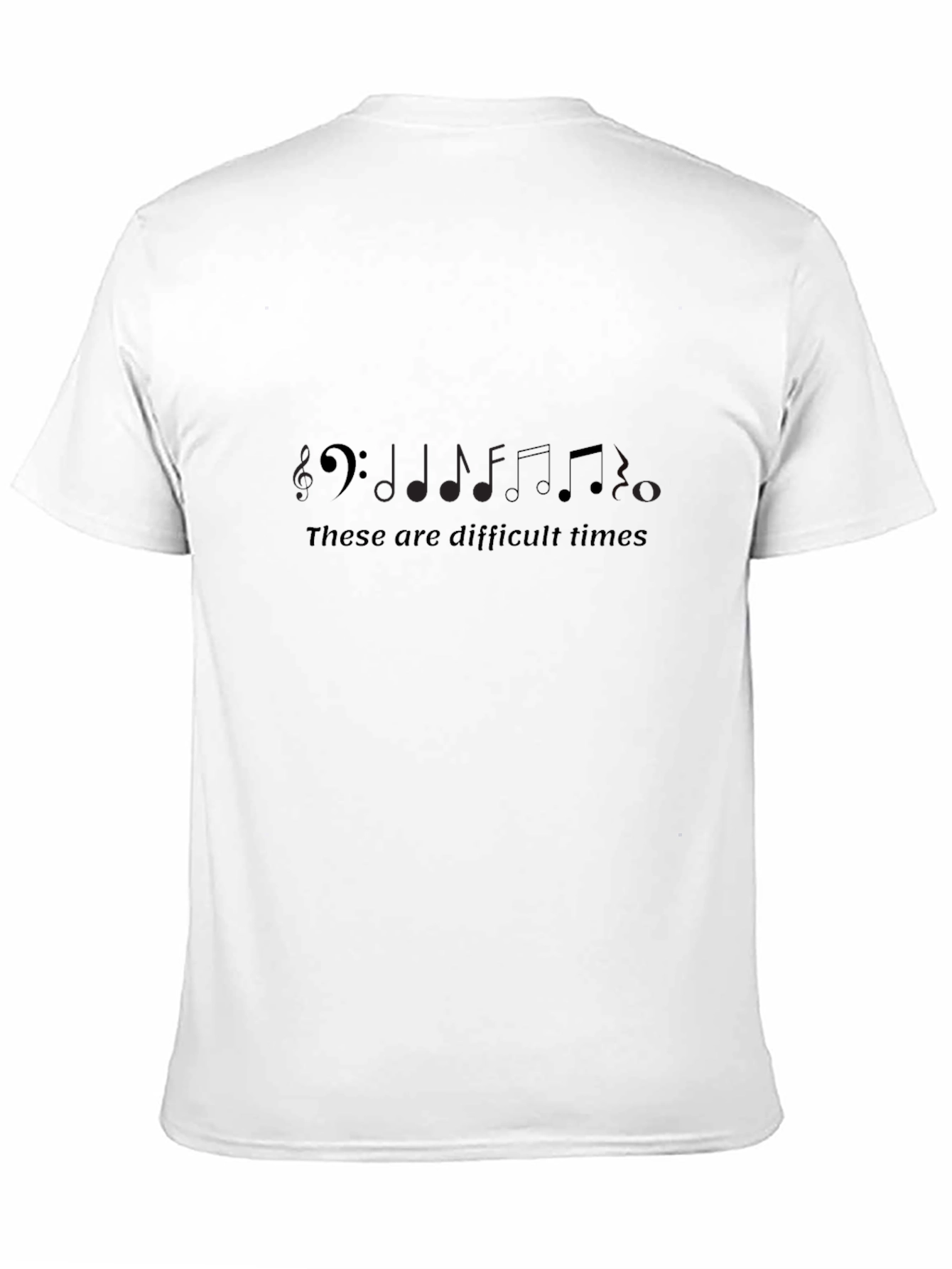 Black Difficult Times Music T-Shirt view 11