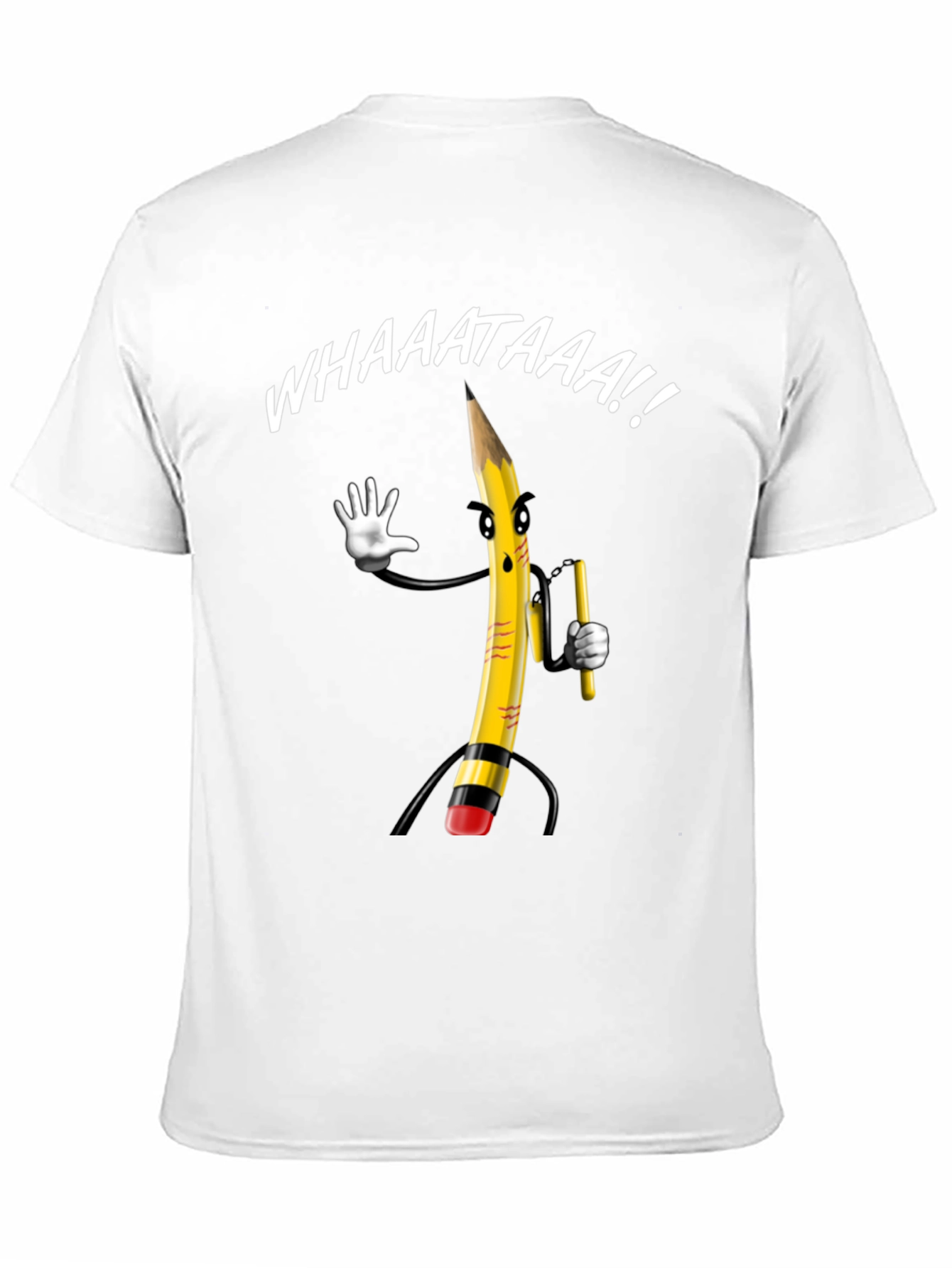 Black Whaaat Pencil Graphic T-Shirt view 11