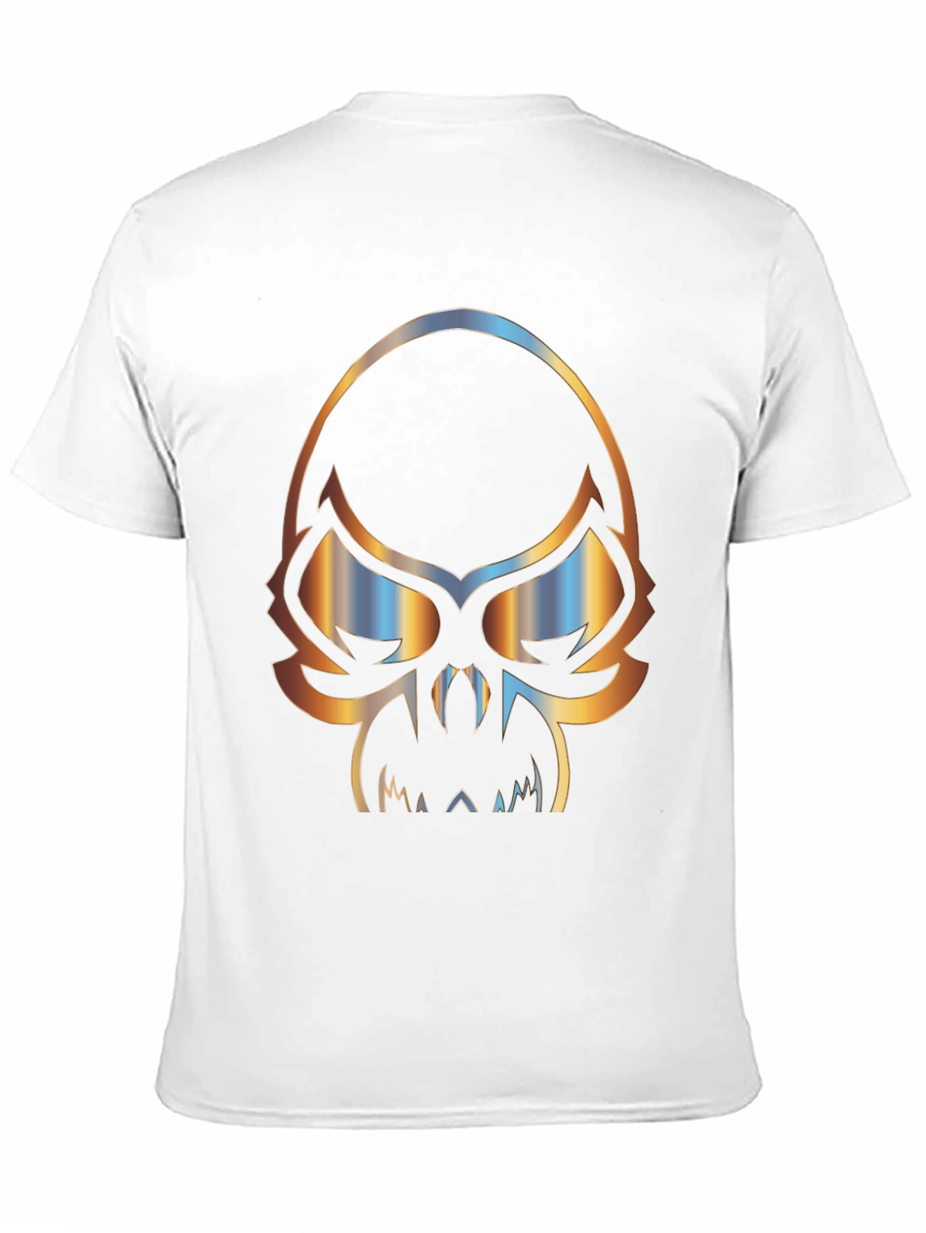 Black Skull Graphic Print Men's Black T-Shirt view 11