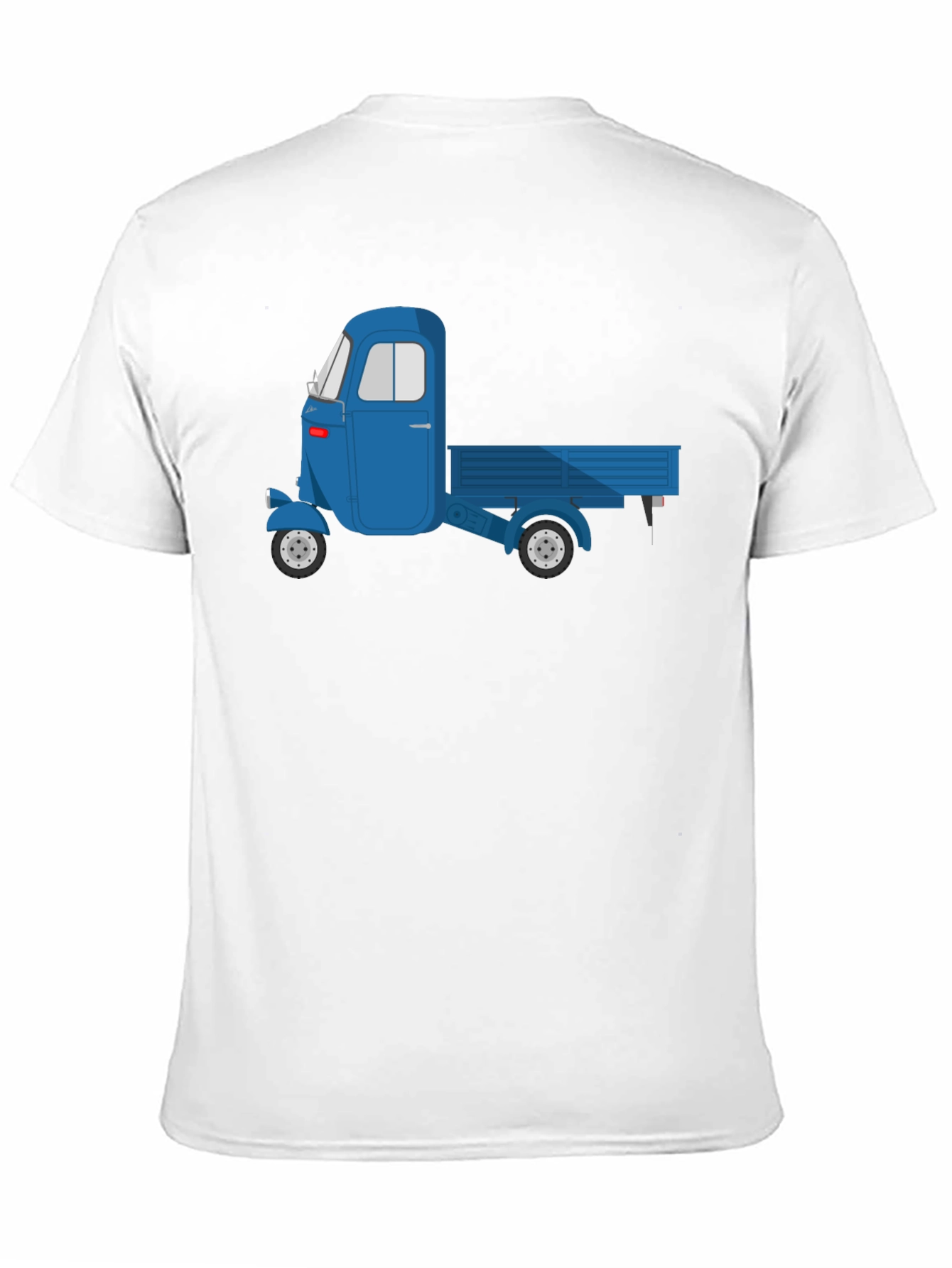 Black Blue Three-Wheeled Truck Graphic T-Shirt view 11