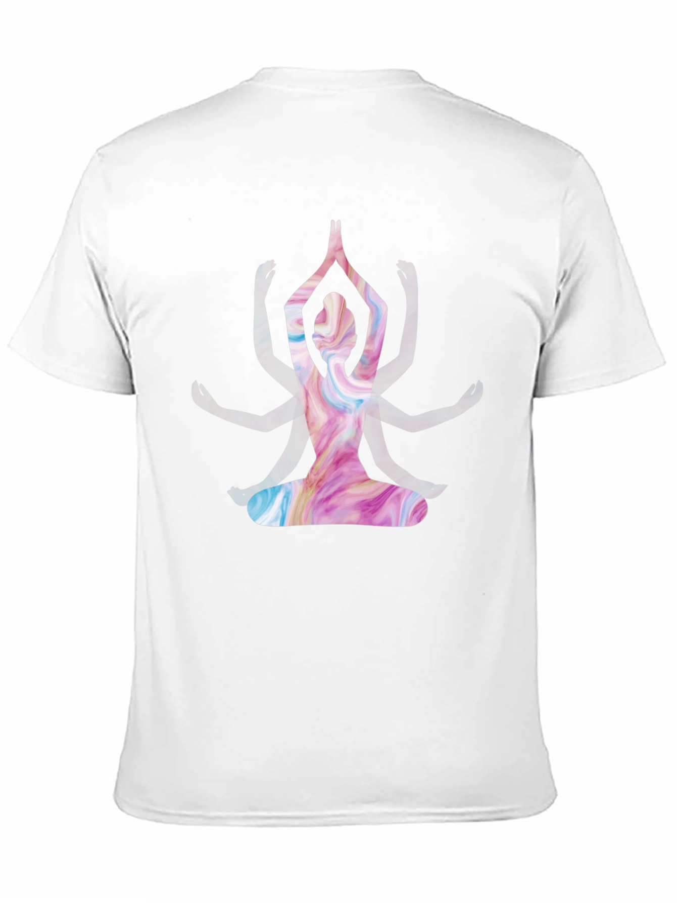 Black Yoga Pose Graphic Tee - Black Unisex T-Shirt view 11