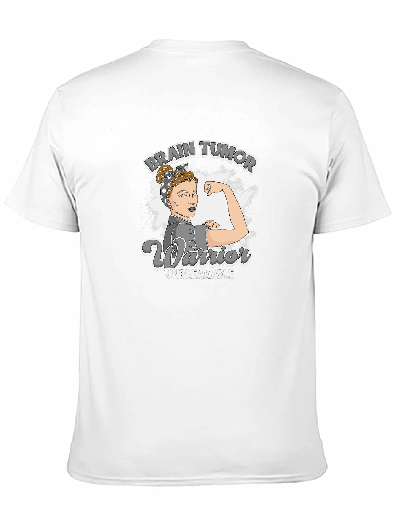 Black Brain Tumor Warrior T-Shirt - Unbreakable Strength view 11
