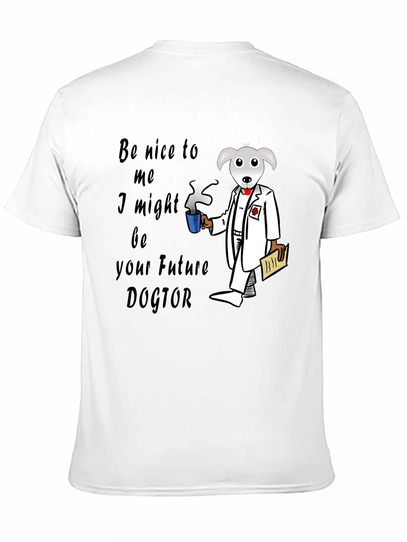 Black Future Doctor Dog T-Shirt view 11