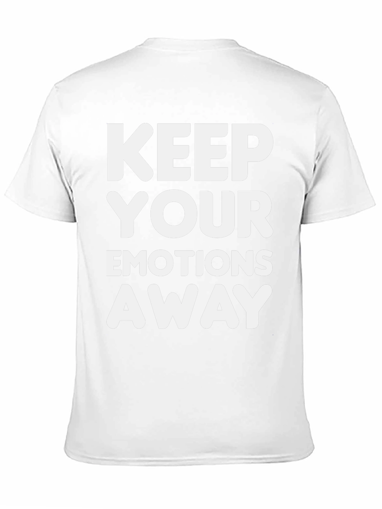 Black Keep Your Emotions Away T-Shirt - Men's Novelty Graphic Tee view 11