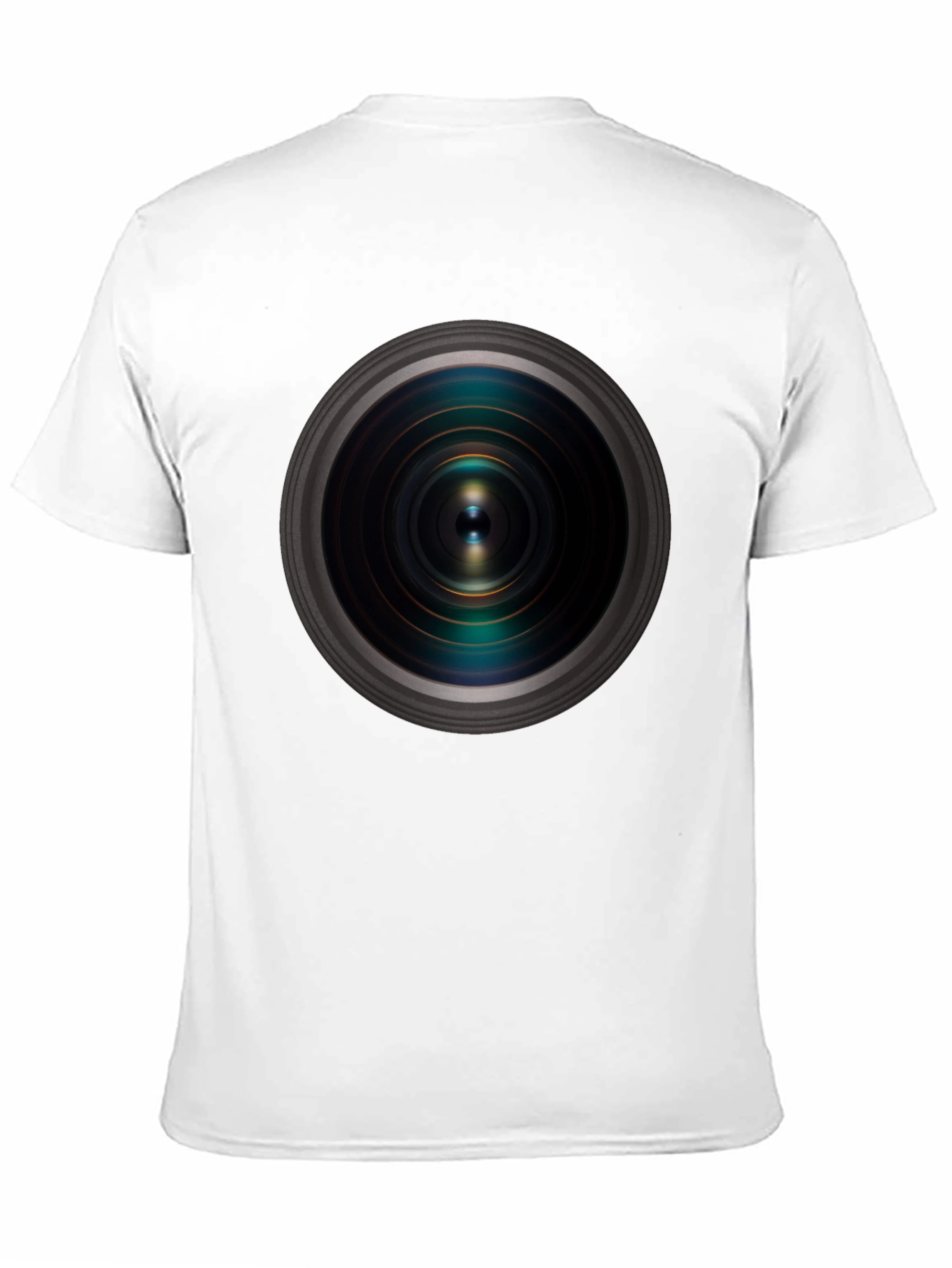 Black Camera Lens Graphic Black T-Shirt view 11