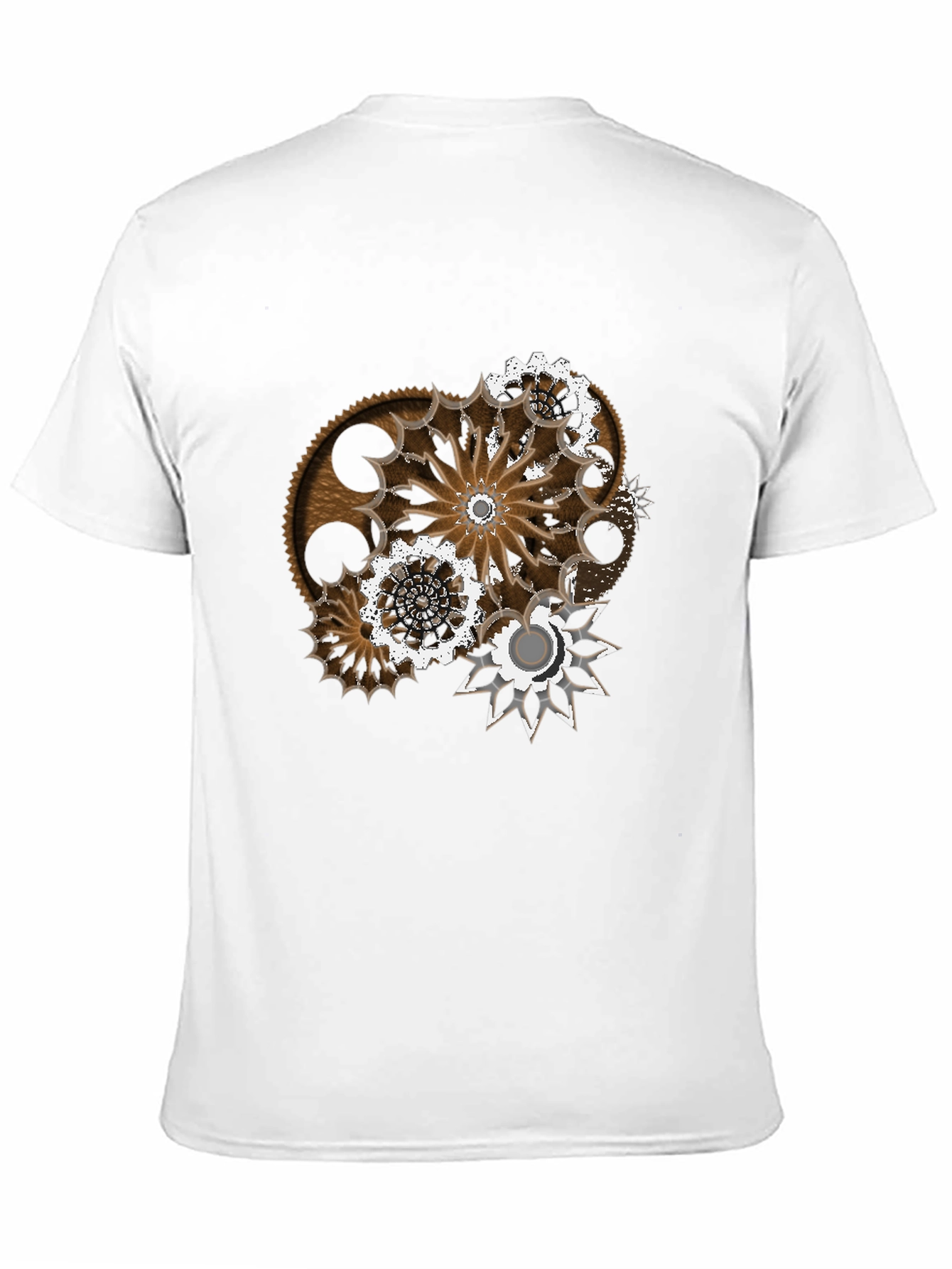 Black Steampunk Gear Graphic T-Shirt - Unique Design view 11