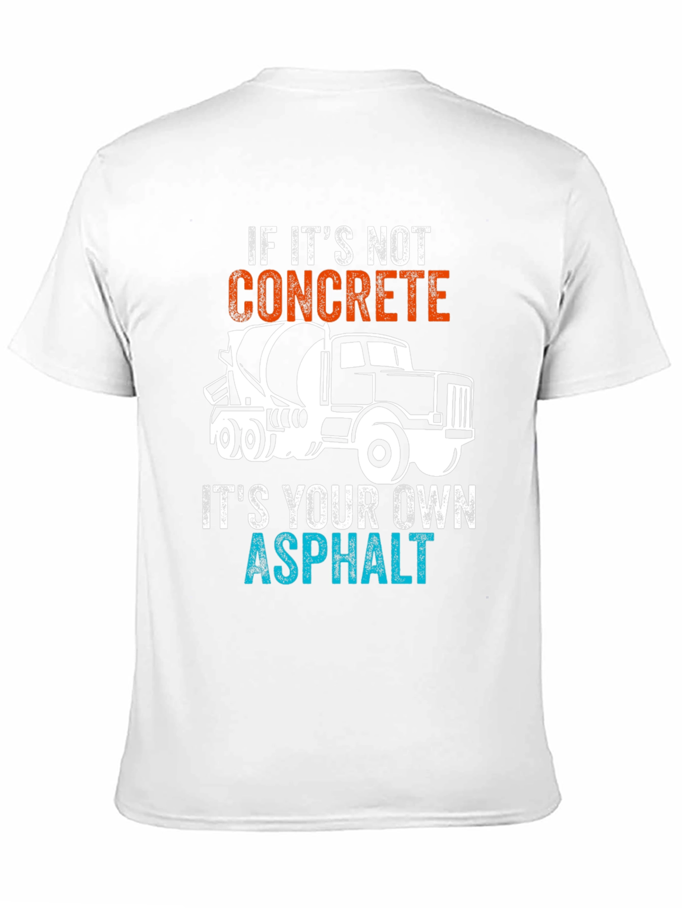 Black Concrete Truck Asphalt T-Shirt view 11