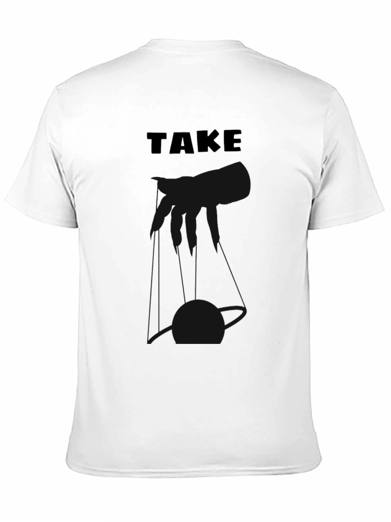 Black Men's Black "TAKE" Graphic Tee Shirt view 11