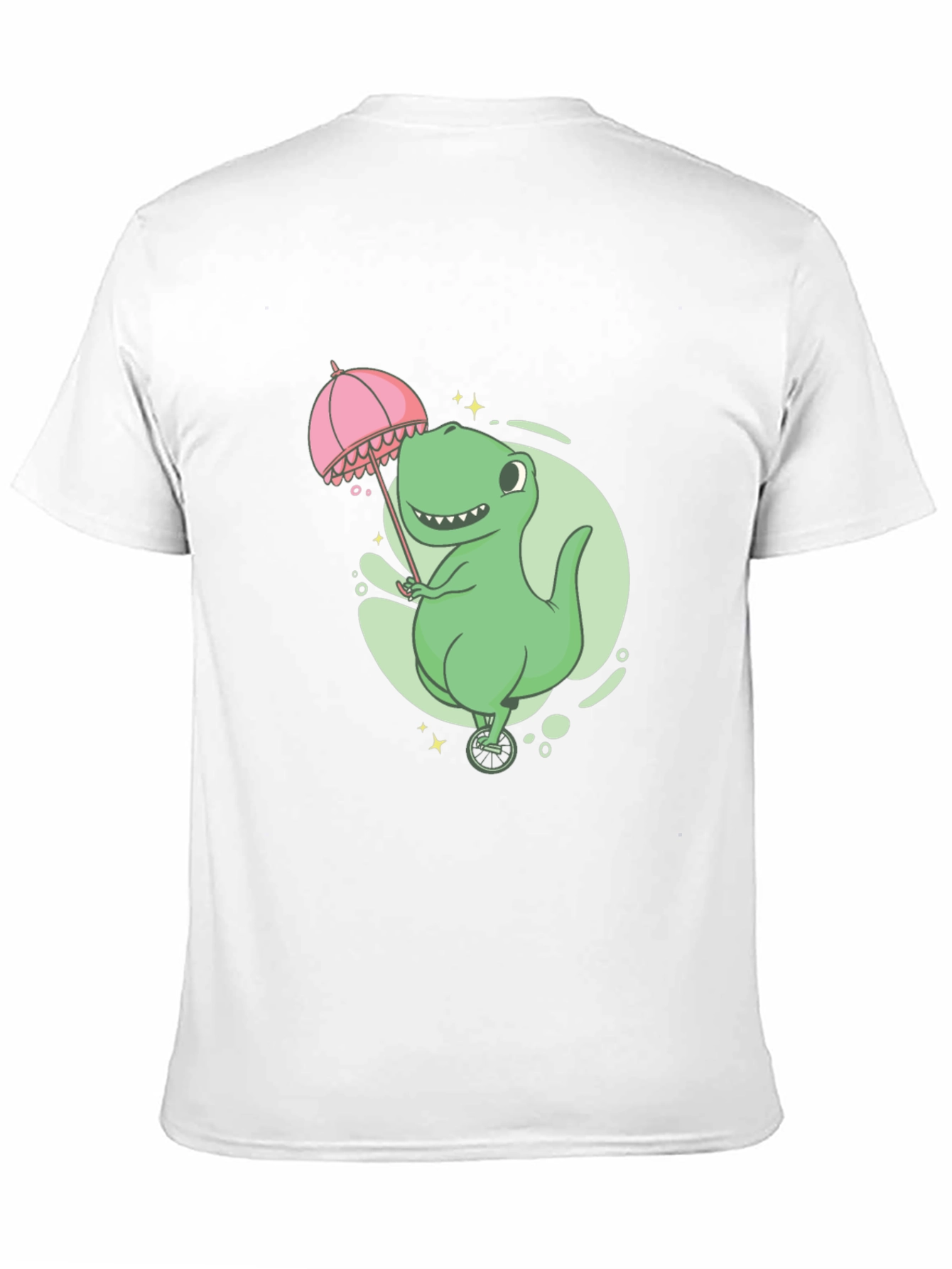 Black Dino Unicycle T-Shirt - Black Graphic Tee view 11