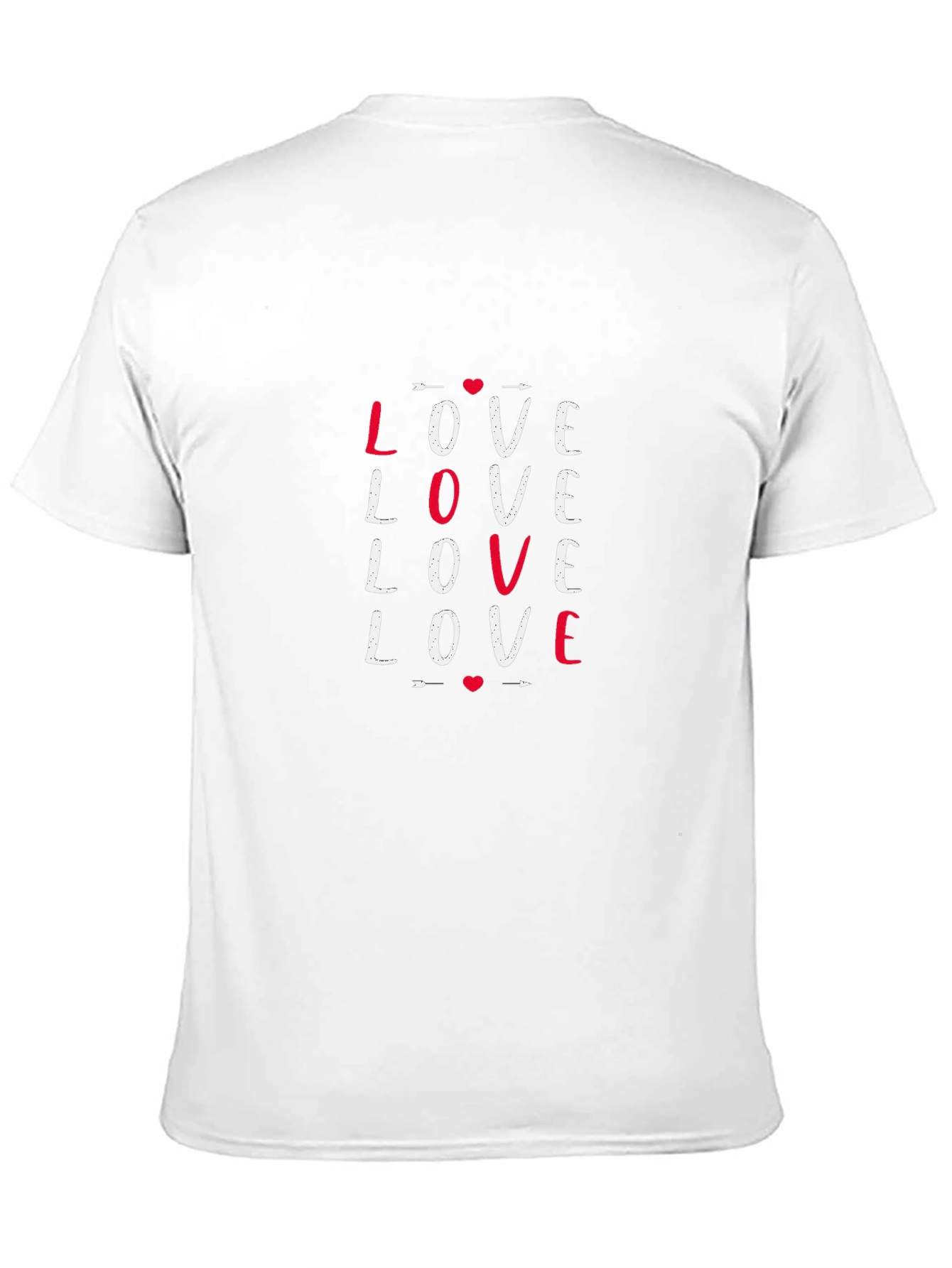 Black Love Repeated Graphic Tee - Black Cotton Blend view 11