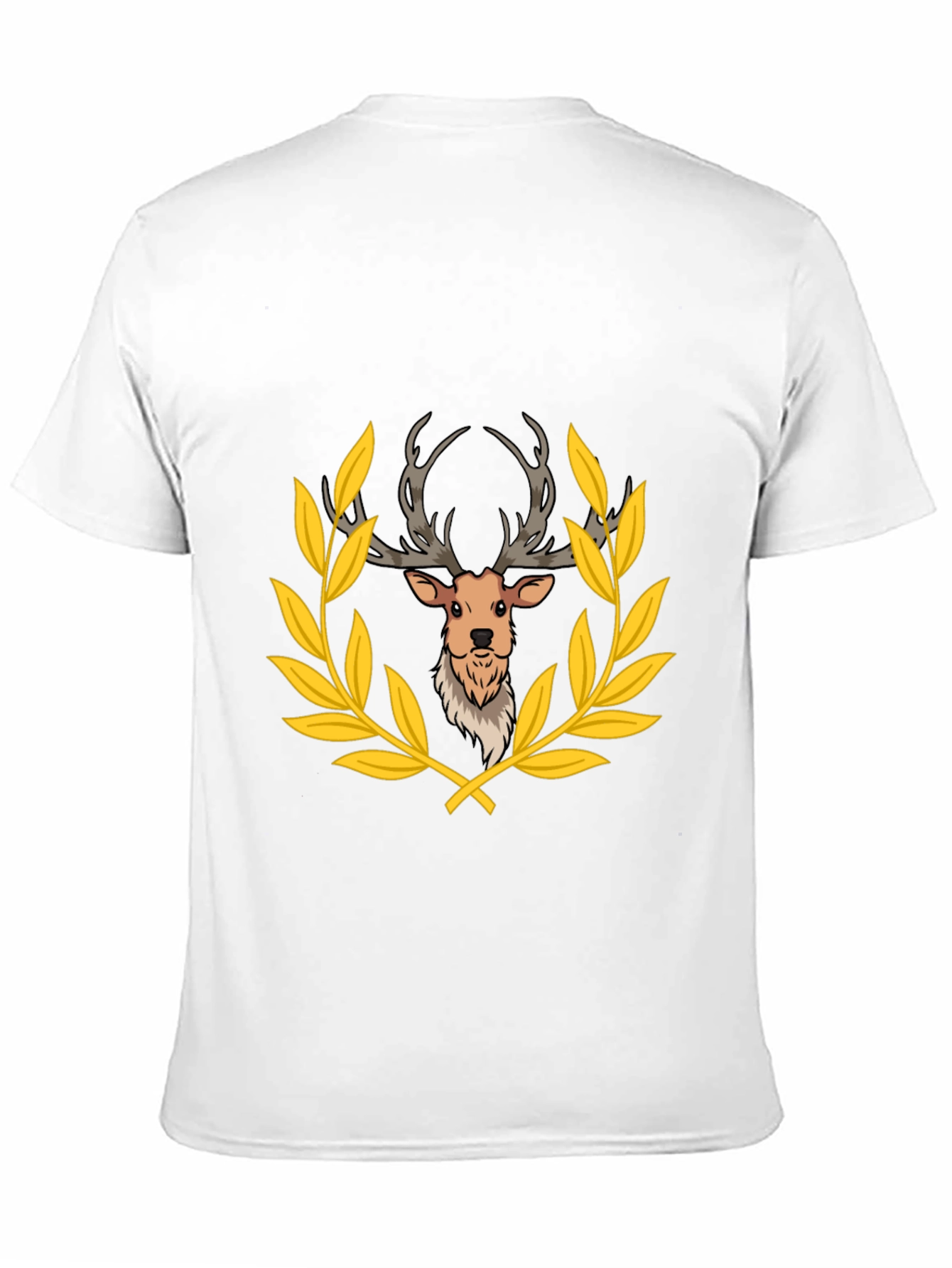Black Deer Laurel Wreath Black T-Shirt view 11