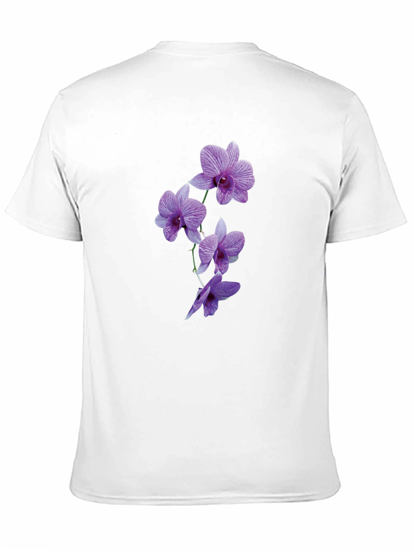 Black Orchid Flower Black T-Shirt view 11