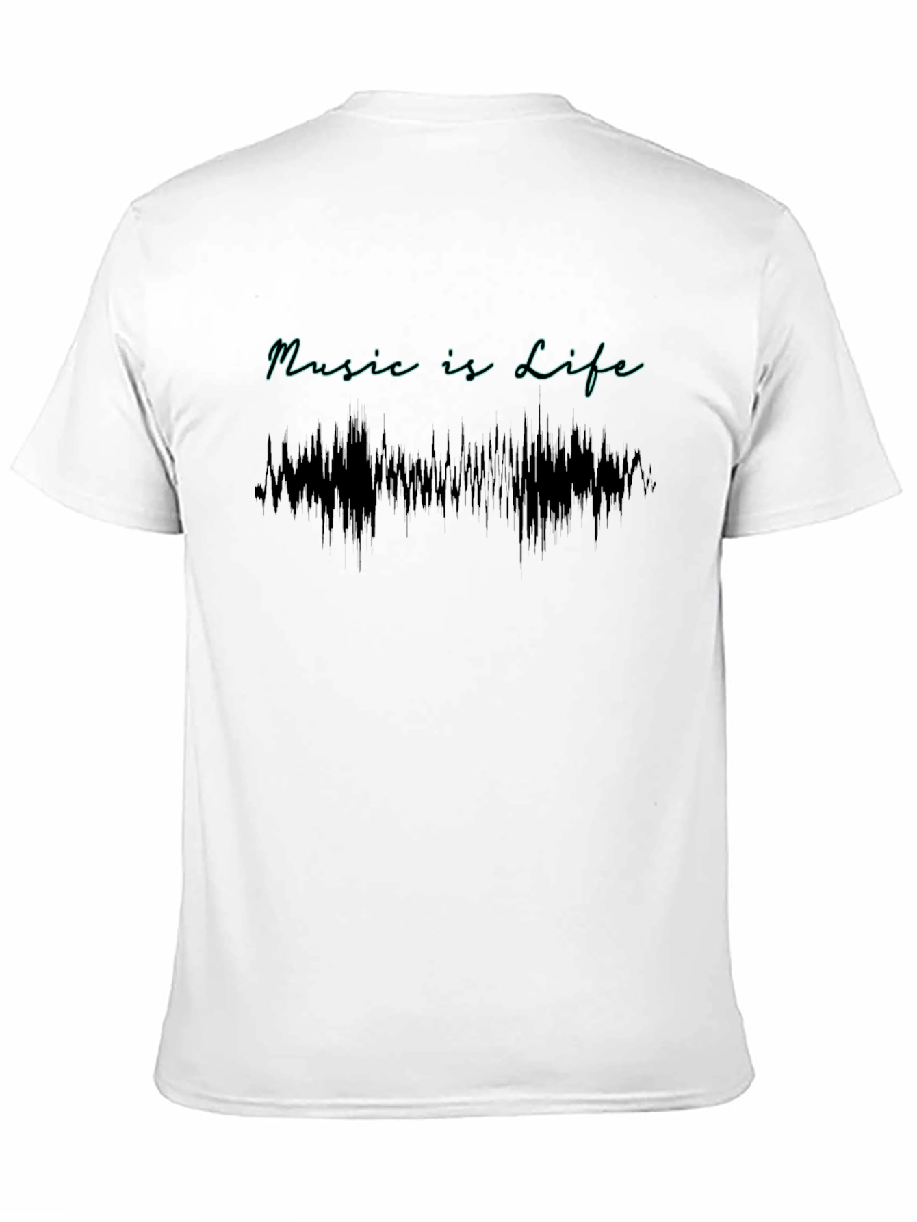 Black Music is Life Graphic Tee - Black Cotton T-Shirt view 11