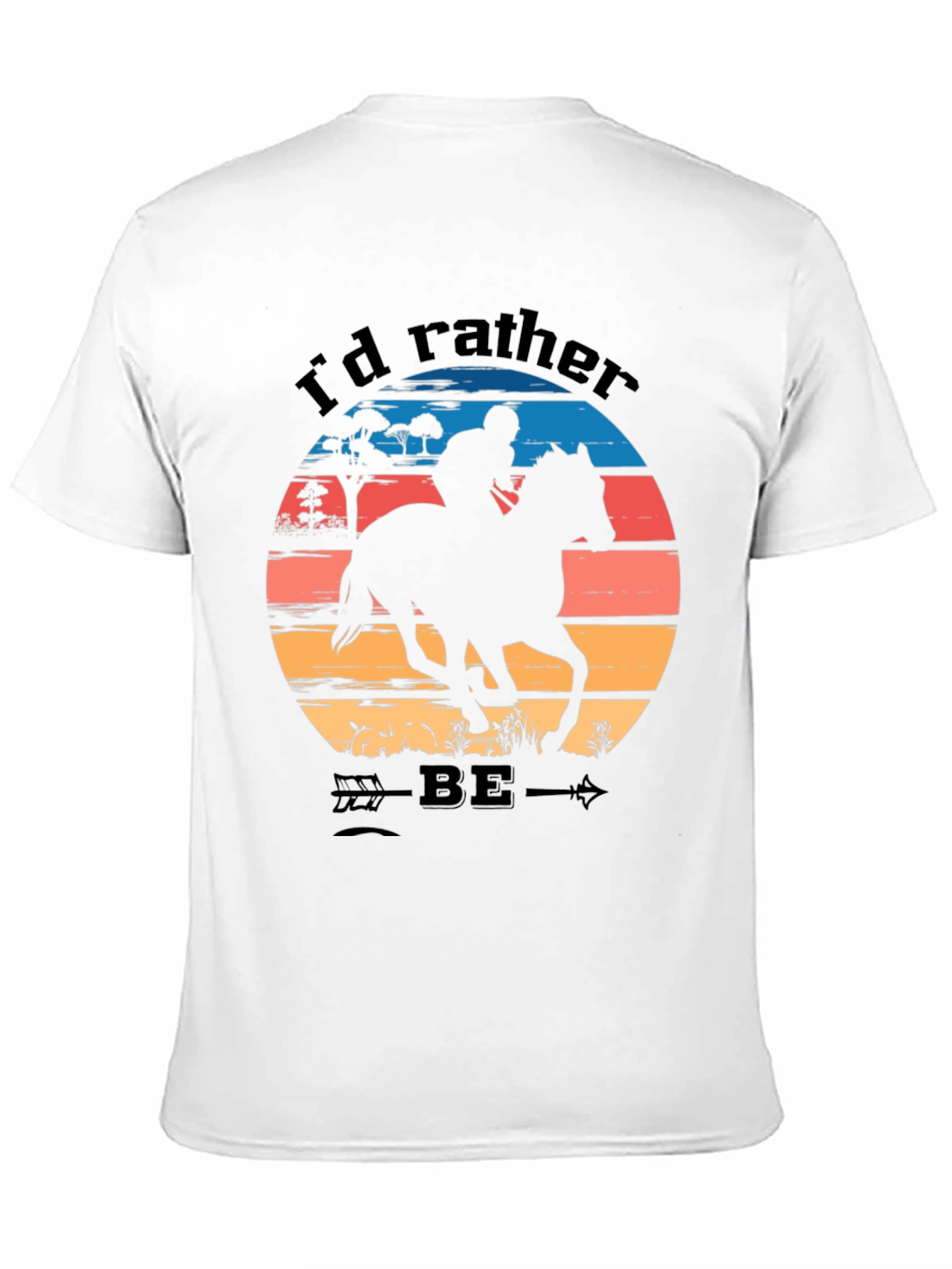 Black Equestrian Sunset T-Shirt - Horse Riding Tee view 11