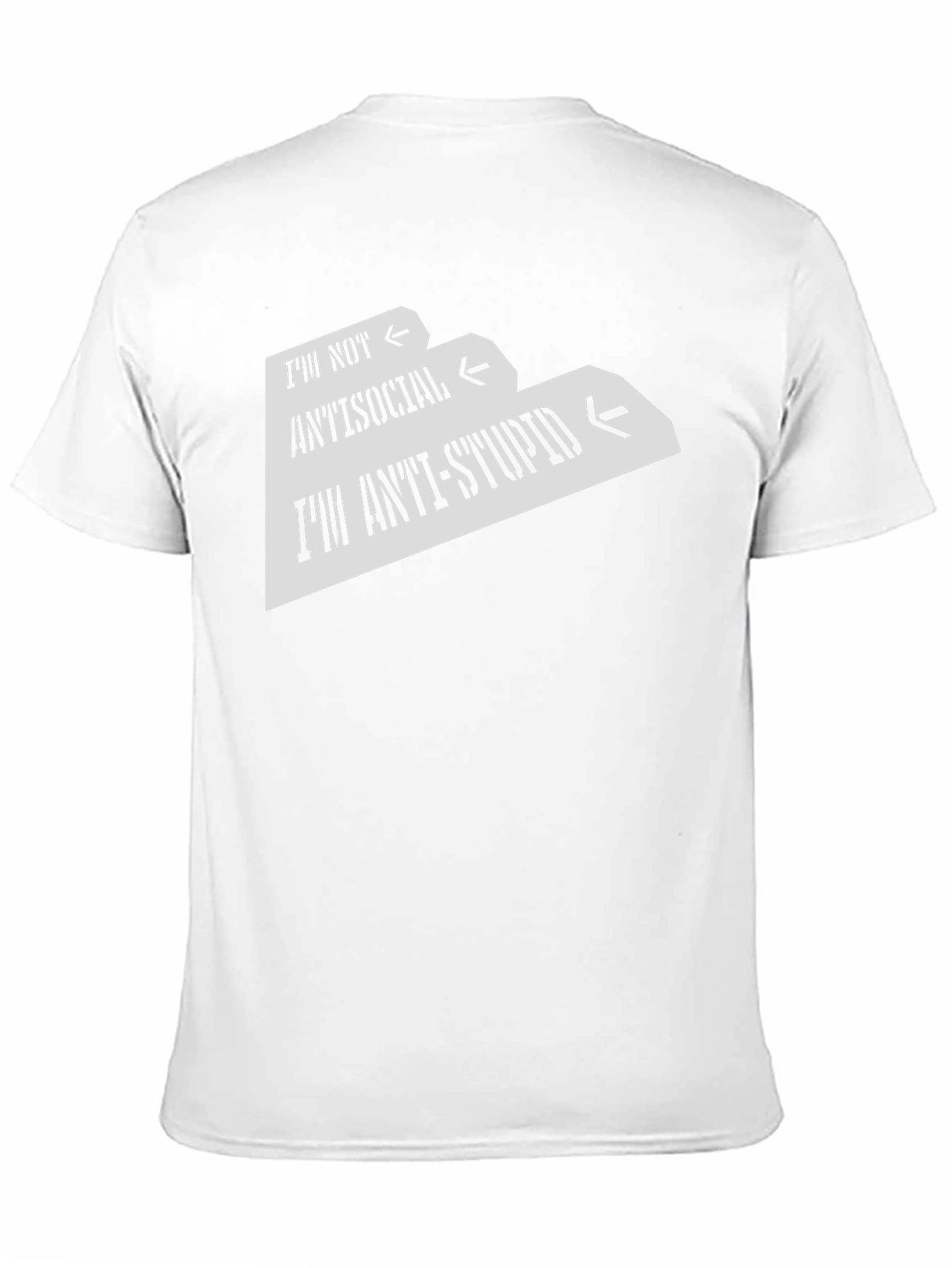 Black Anti-Stupid Graphic Tee - Funny Sarcastic T-Shirt view 11