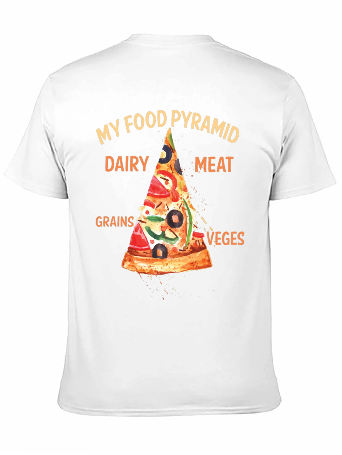Pizza Food Pyramid T-Shirt - Funny Foodie Tee - 11