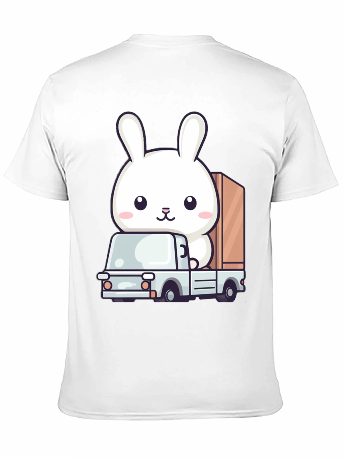 Black Bunny Truck Graphic Tee - Cute Animal Lover Shirt view 11