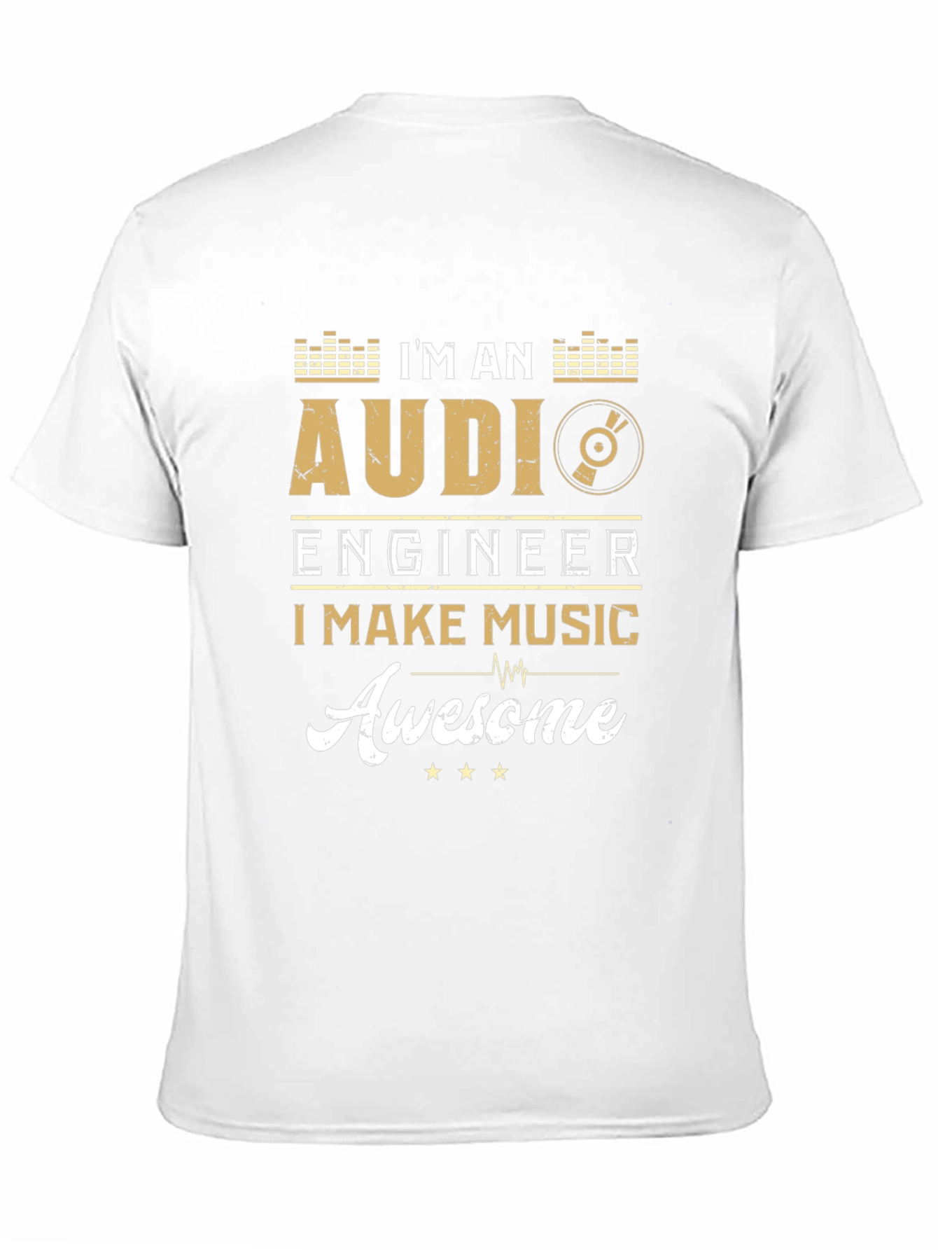 Black Audi Engineer Makes Music Awesome Black Graphic T-Shirt view 11