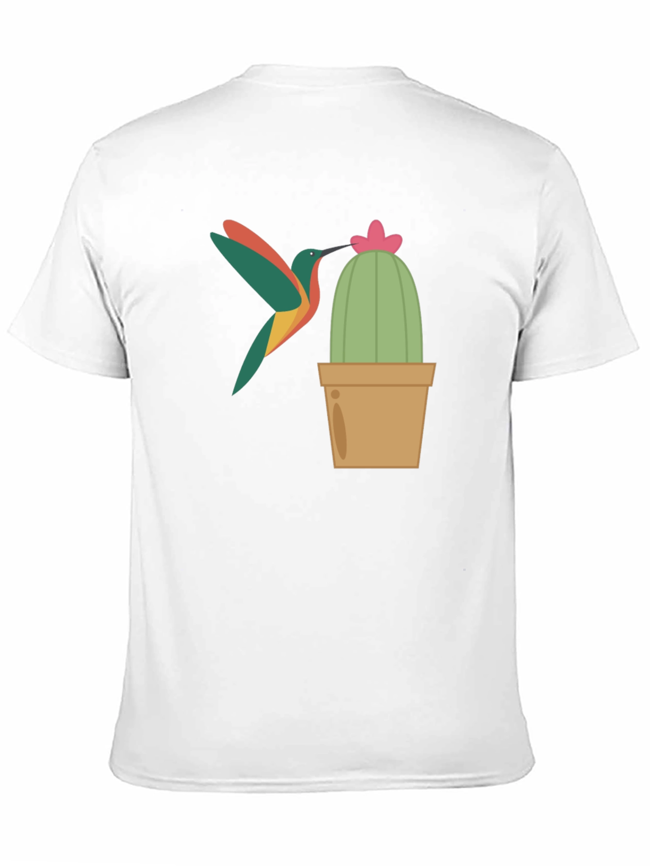Black Hummingbird & Cactus Graphic T-Shirt - Black view 11