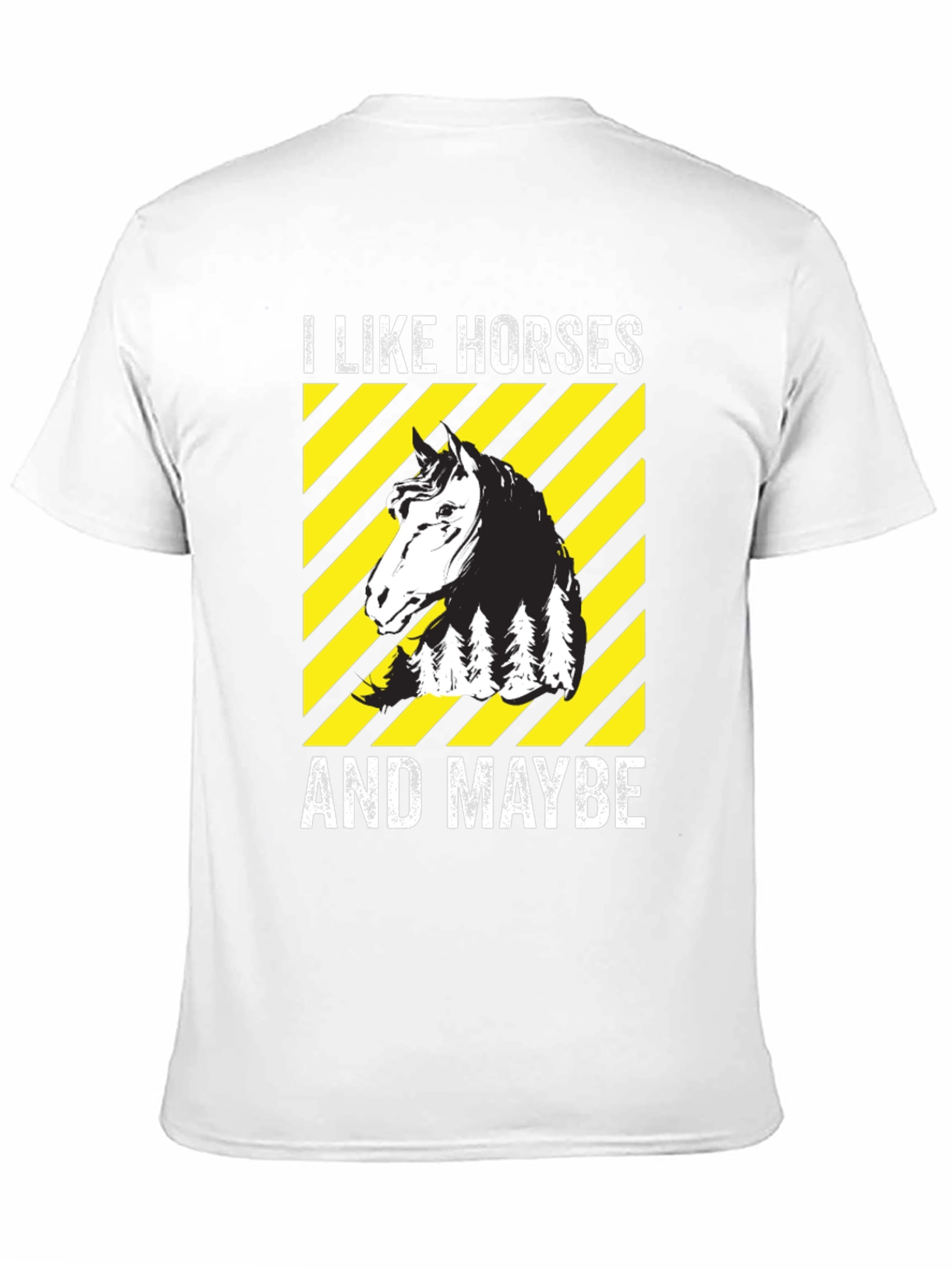 Black I Like Horses And Maybe T-Shirt view 11
