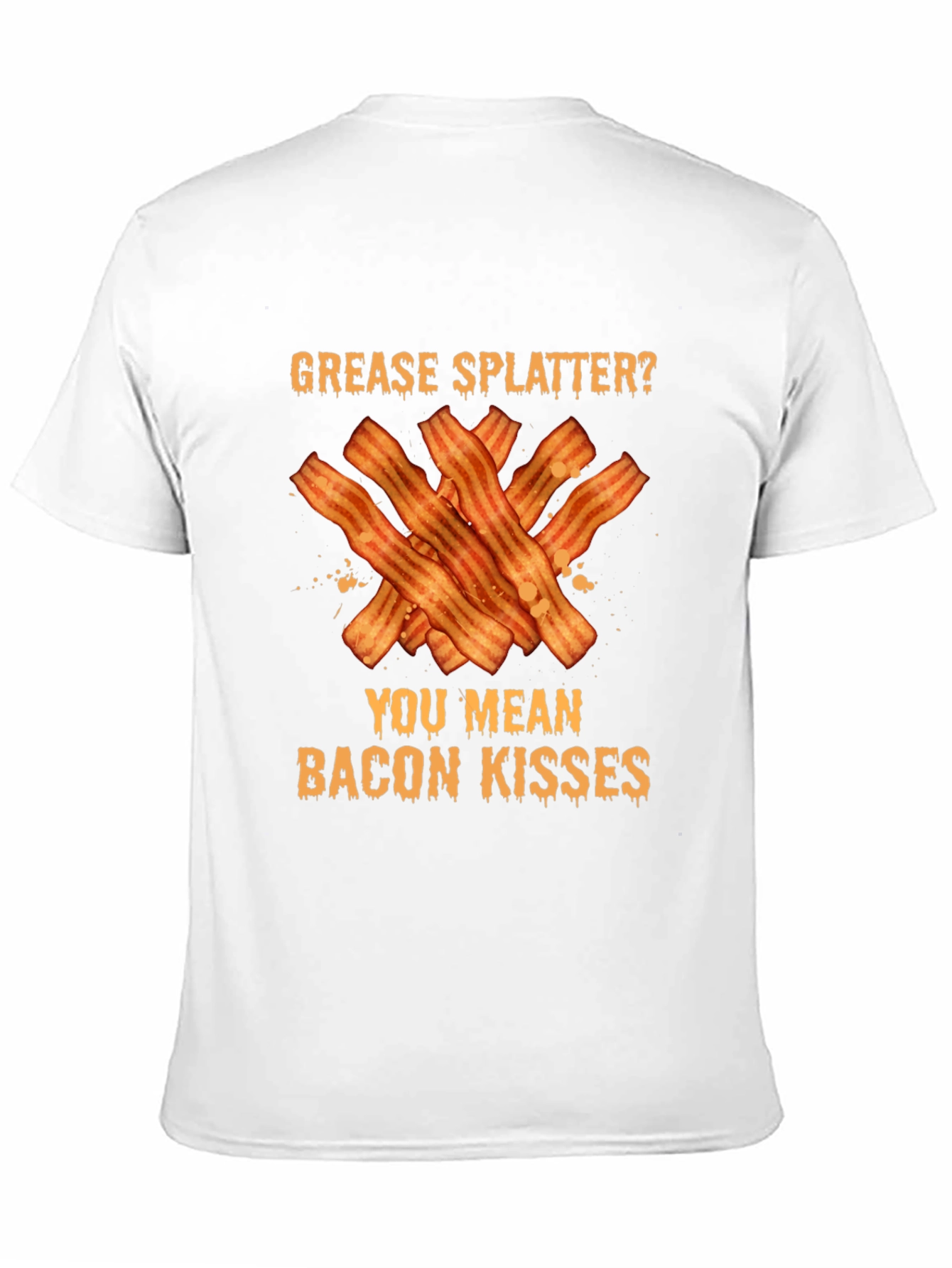 Black Bacon Kisses Graphic Tee - Novelty Food Lover T-Shirt view 11