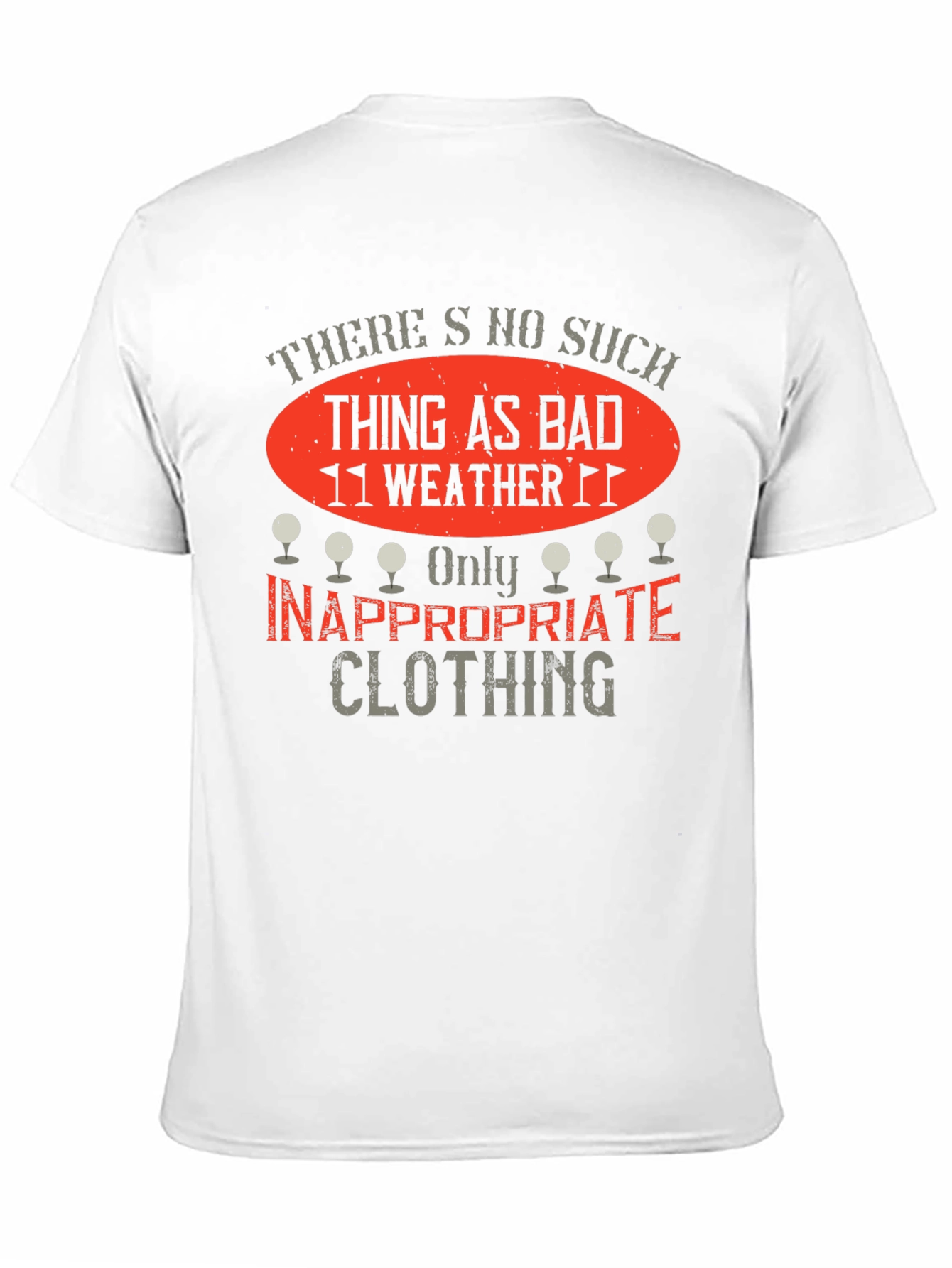 Black Funny Golfing T-Shirt - No Bad Weather view 11