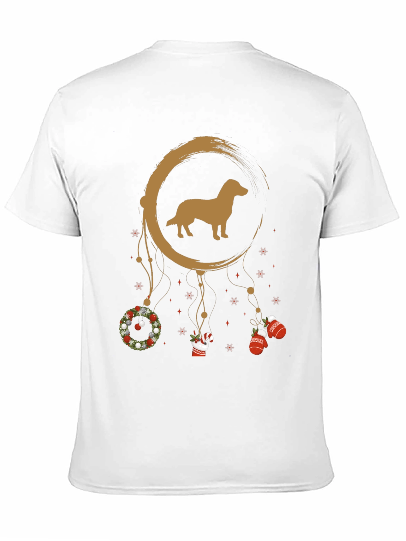 Black Dog Dreamcatcher Christmas T-Shirt view 11