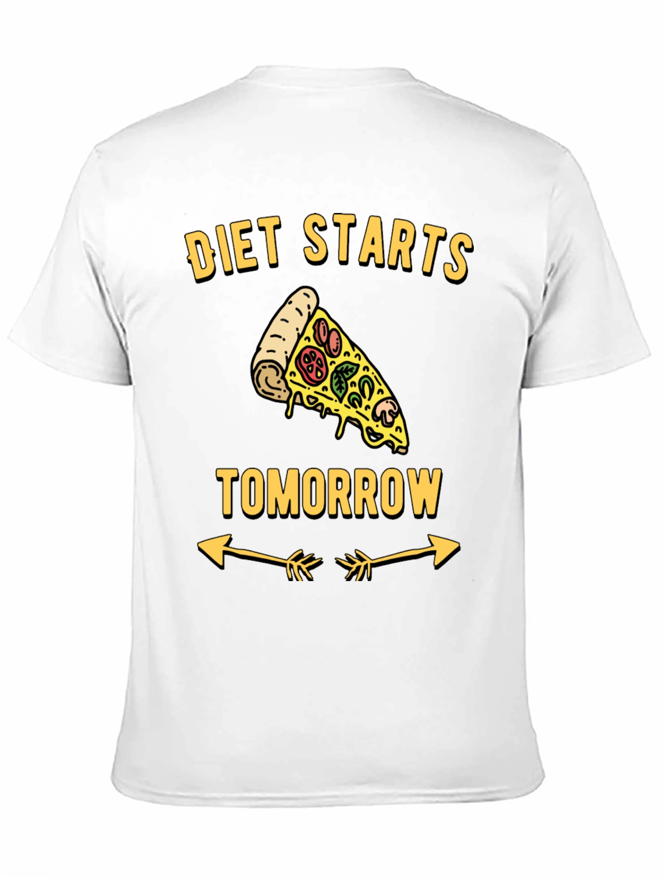 Black Diet Starts Tomorrow Black T-Shirt view 11