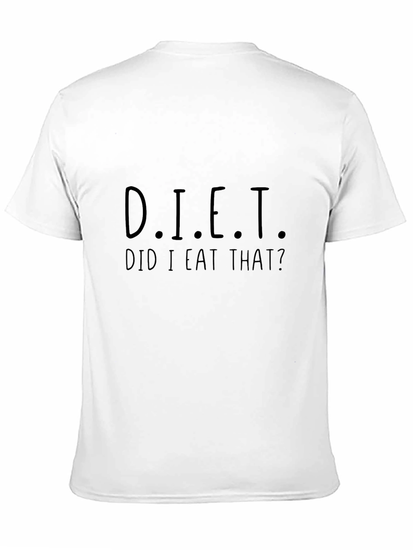 Black Funny DIET Did I Eat That? Black T-Shirt view 11