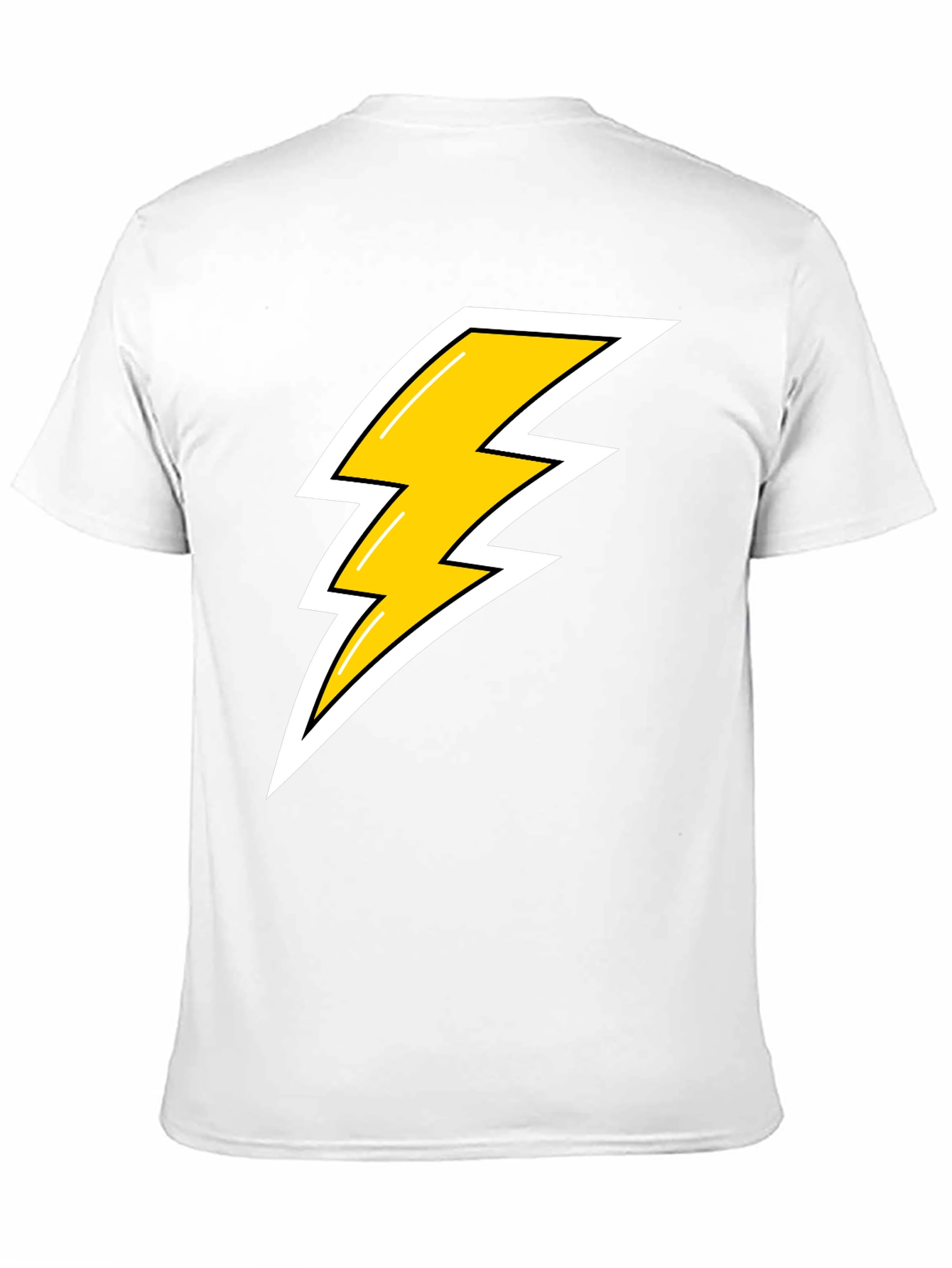 Black Black T-Shirt with Lightning Bolt Graphic view 11