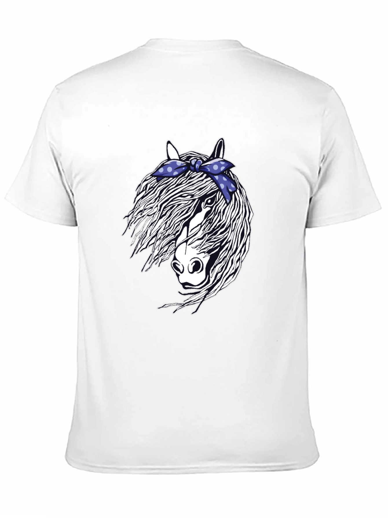 Black Horse with Bandana Graphic Tee view 11