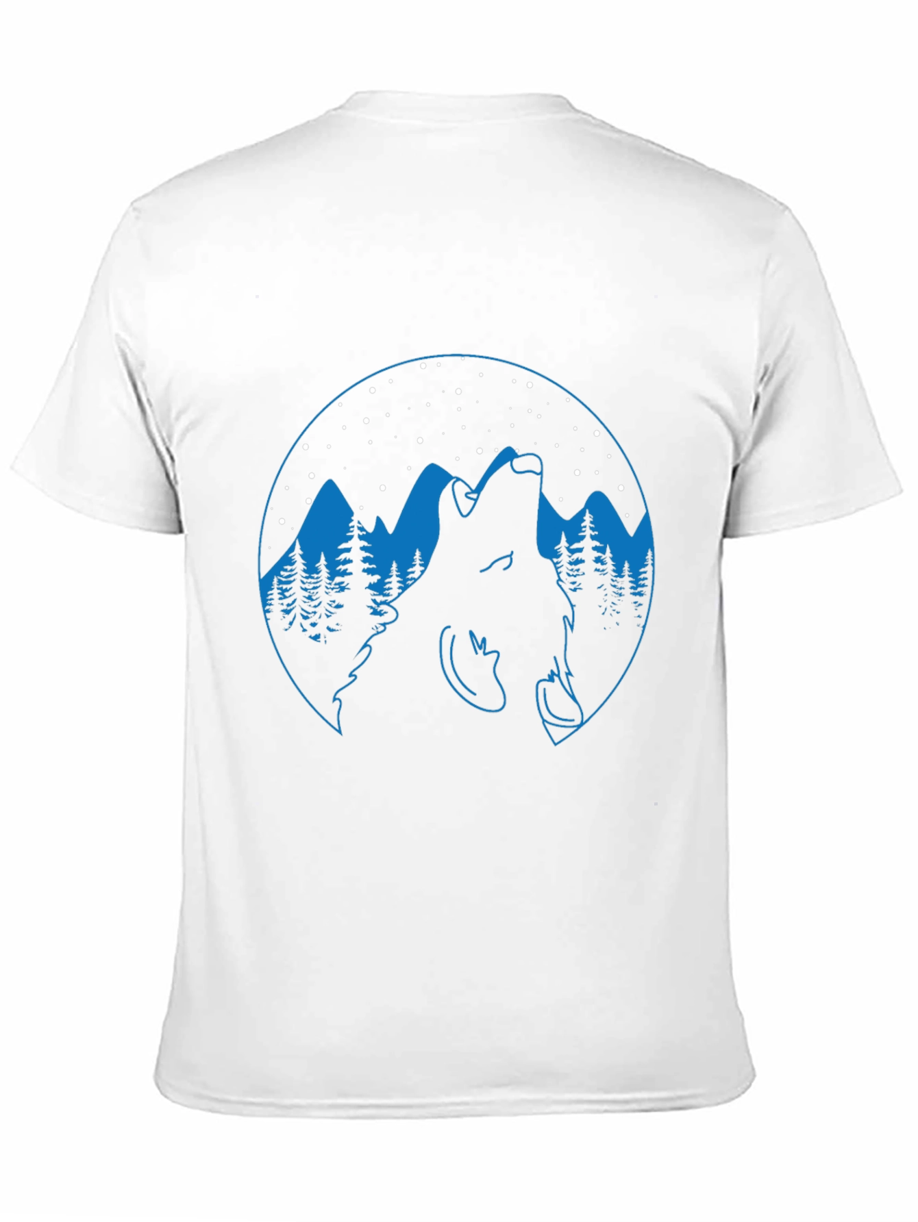Black Wolf Howling at Night Graphic Tee view 11