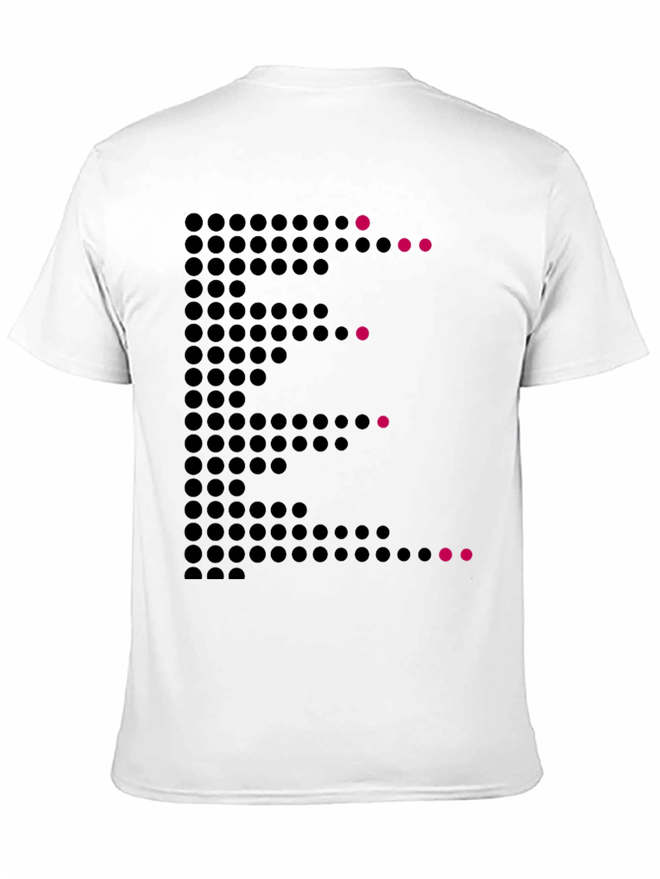 Black Dot Matrix E Graphic Tee - Modern Men's T-Shirt view 11